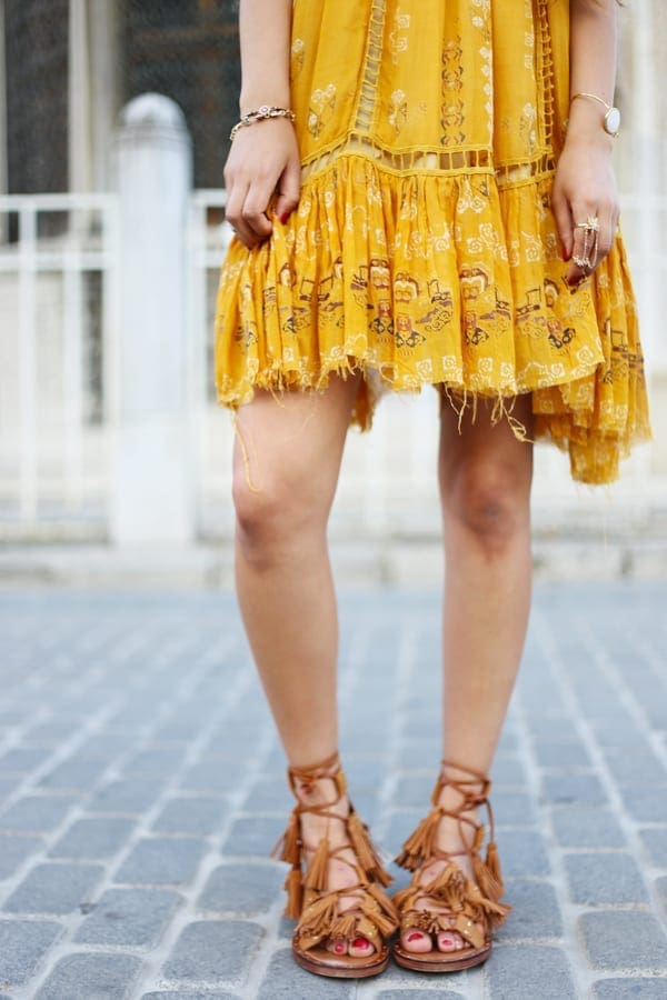 Anoushka Probyn Fashion Blog - Free People Istanbul Mustard Dress