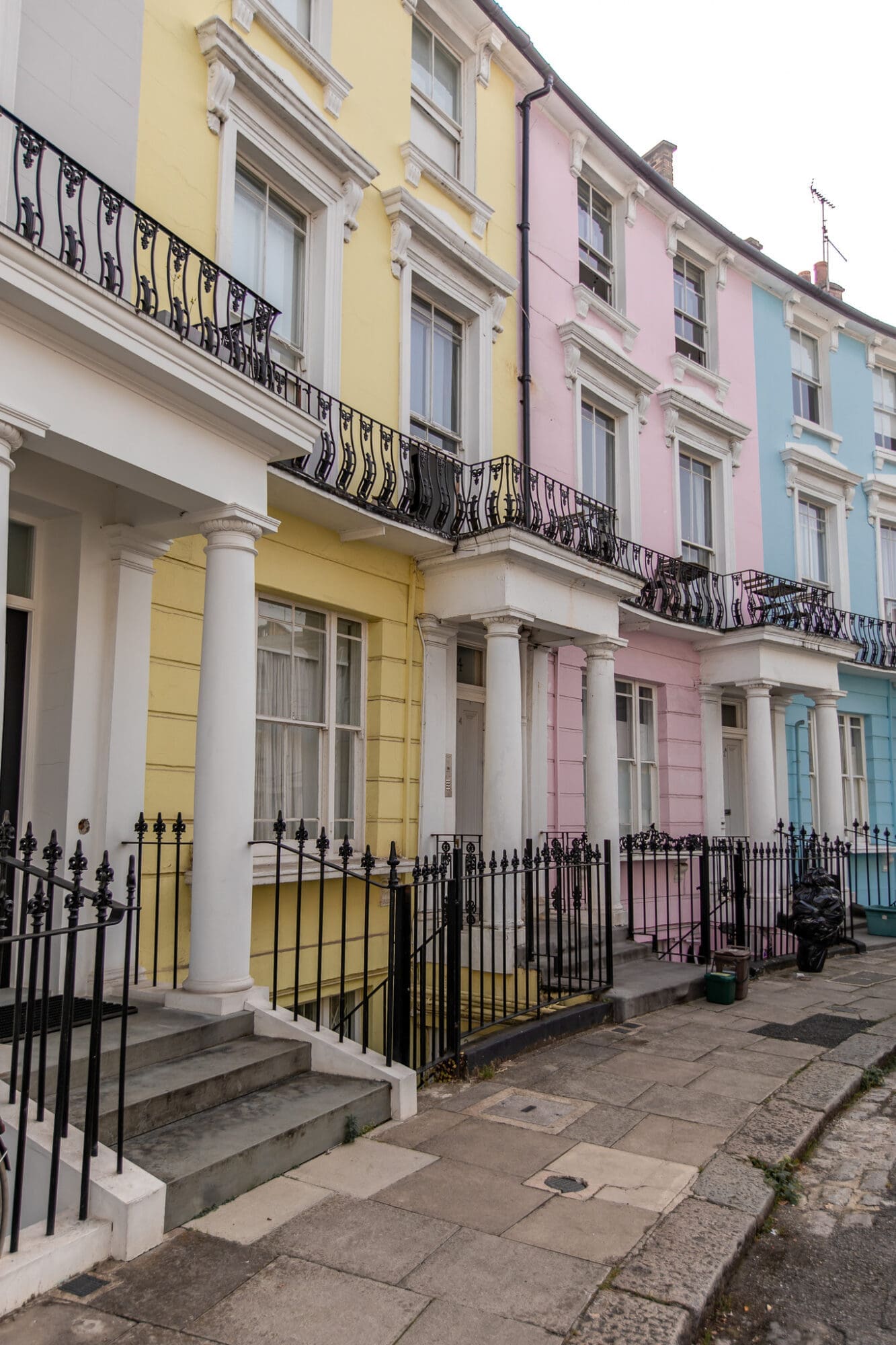 Colourful Pastel Streets Chalcot Crescent London Camden