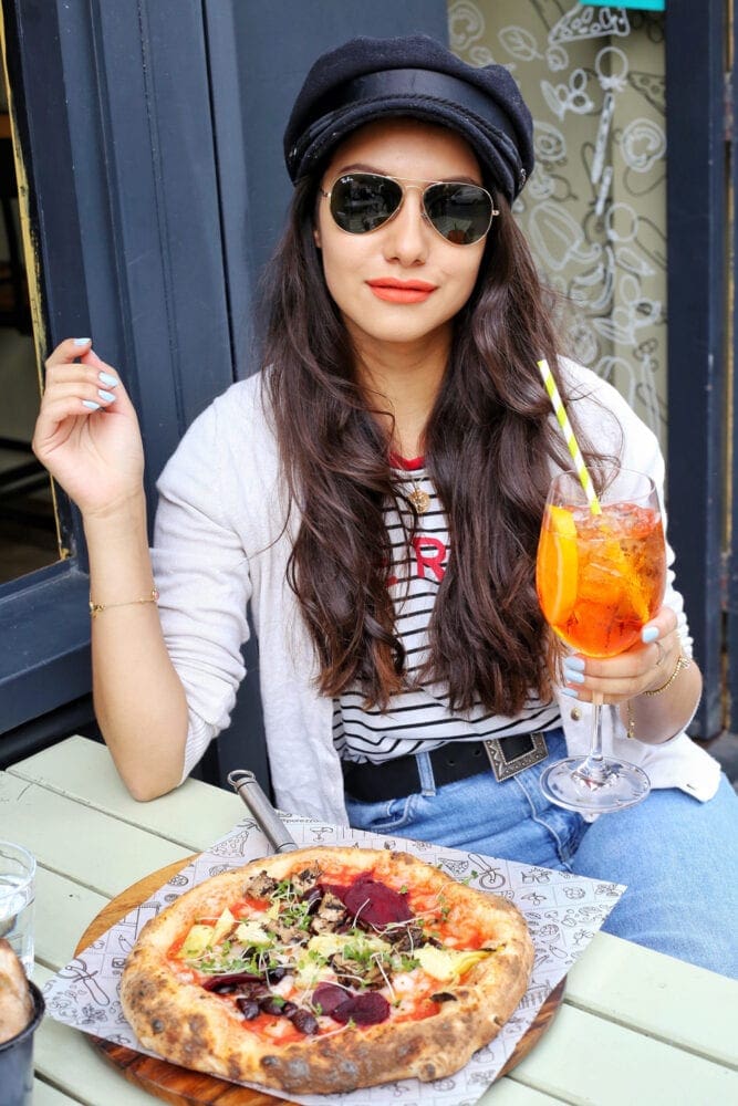 Anoushka Probyn UK London Fashion Travel Fashion Food Blogger Purezza Vegan Dining Pizza Review