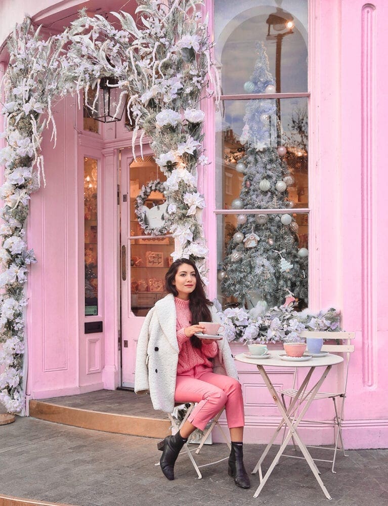 Elizabeth Street London Christmas Displays London Instagram Guide Peggy Porschen Pink