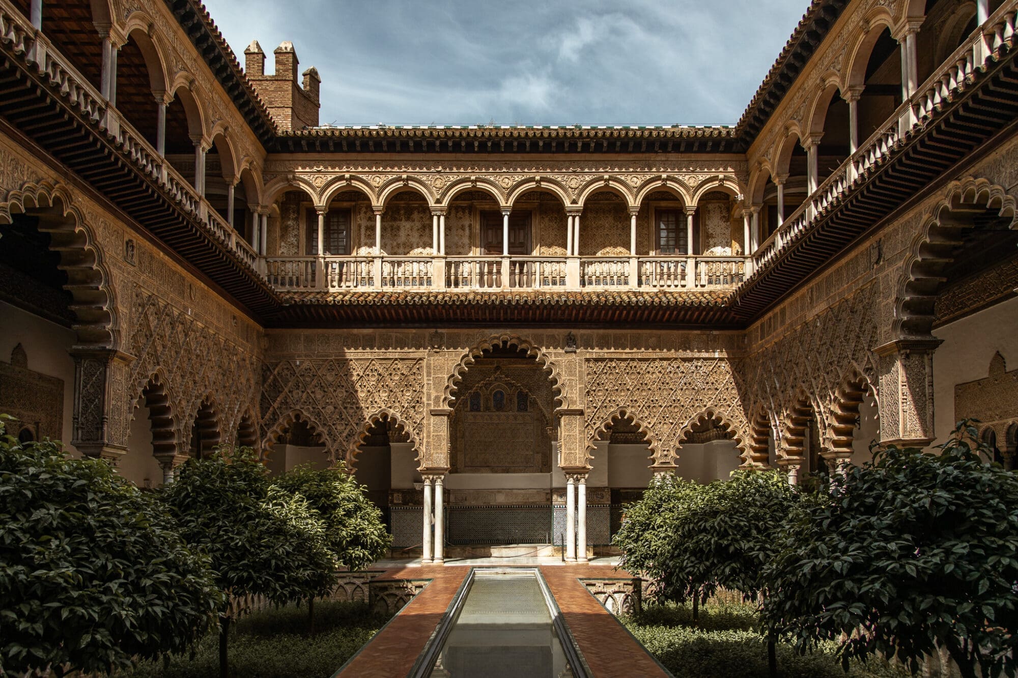 Real Alcázar de Seville Courtyard Moorish Architecture