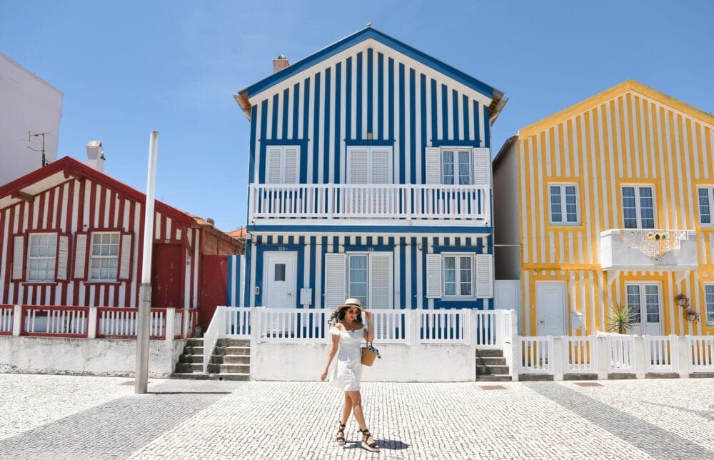 Costa Nova Beach Town Day Trip Porto Portugal Travel Guide Instagram Blogger