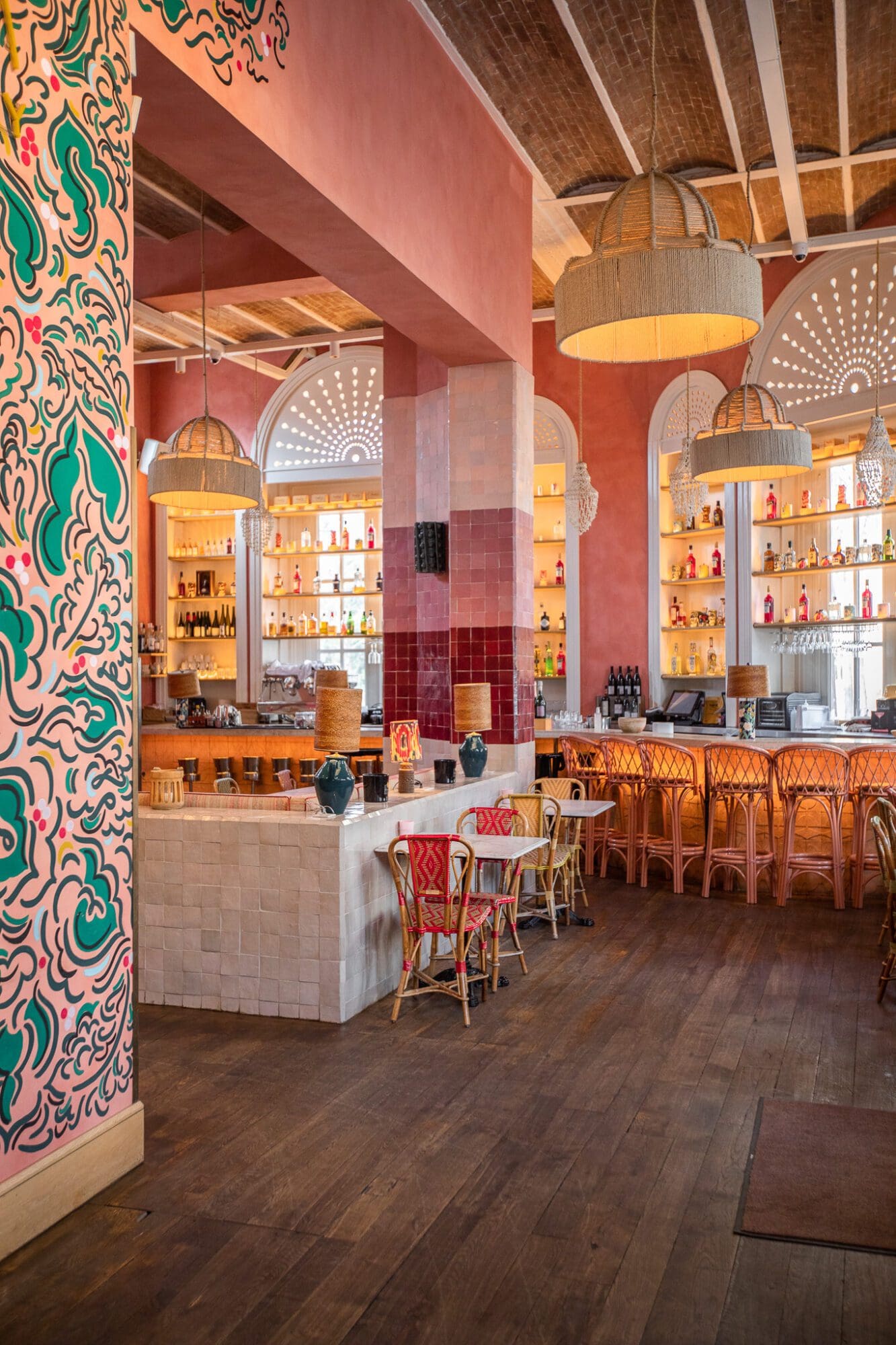 Andia Restaurant Paris Instagram Aesthetic Restaurants Dining Food Sushi Latin American Interiors Pink