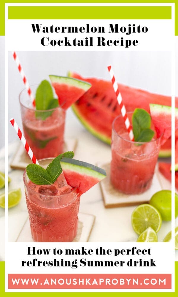 Watermelon Mojito Cocktail Recipe Fruit Summer Drink Lifestyle UK Blogger