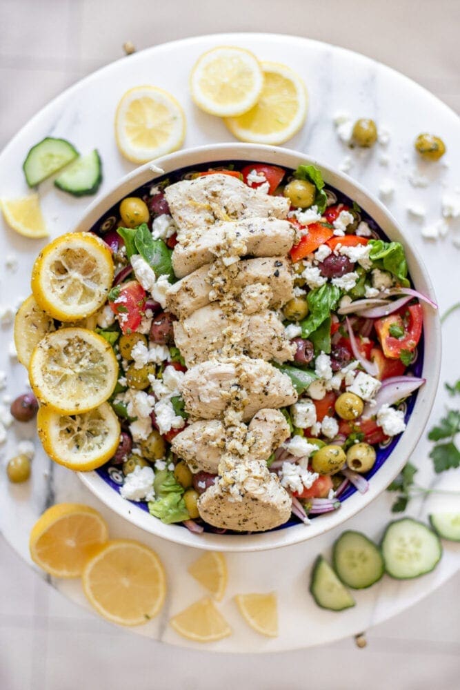 Greek Chicken Salad Recipe Food Dinner Recipes Anoushka Probyn UK Lifestyle Blogger