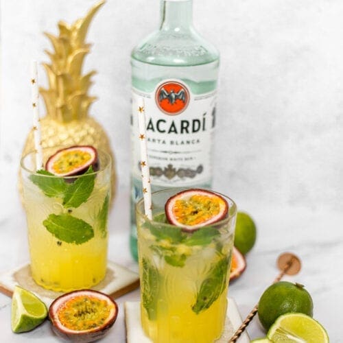 Vanilla Passionfruit Mojito Cocktail Recipe Anoushka Probyn UK Blogger