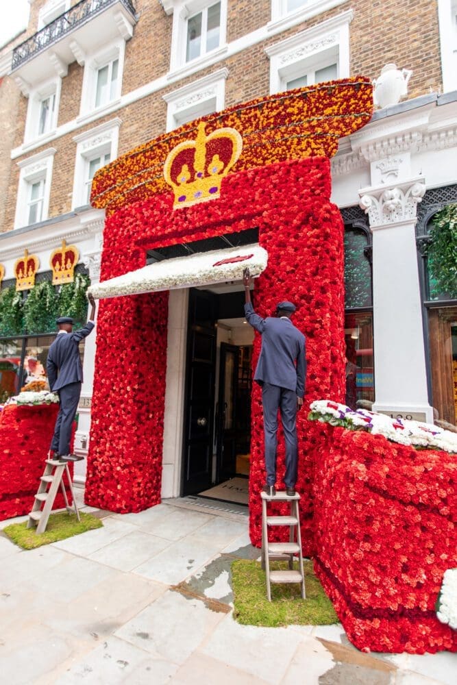 Chelsea in Bloom 2022 Floral Display Hackett Sloane Street