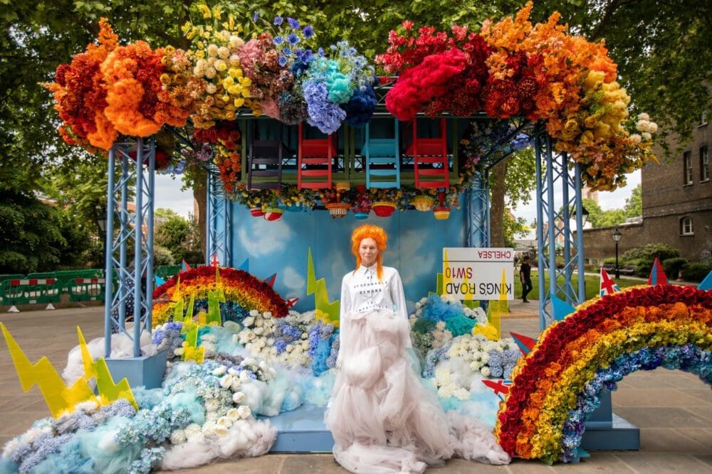 Chelsea in Bloom 2022 Floral Display Vivienne Westwood