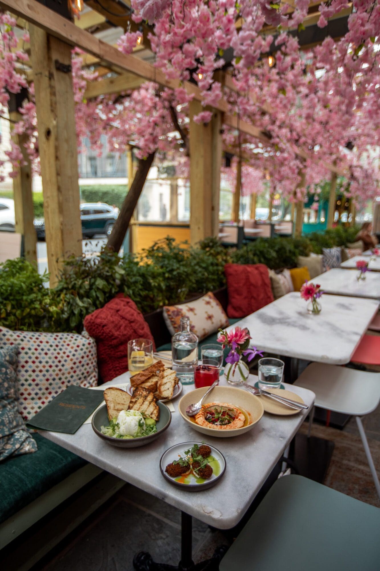 Residents Floral Cherry Blossom Restaurant Washington DC Travel Guide
