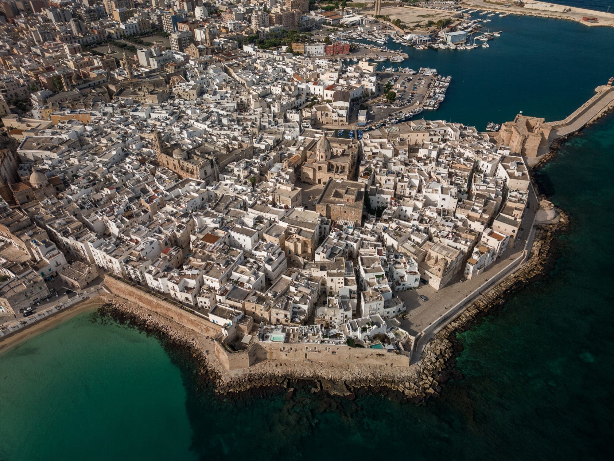 Monopoli Puglia Travel Guide Drone Aerial Shot