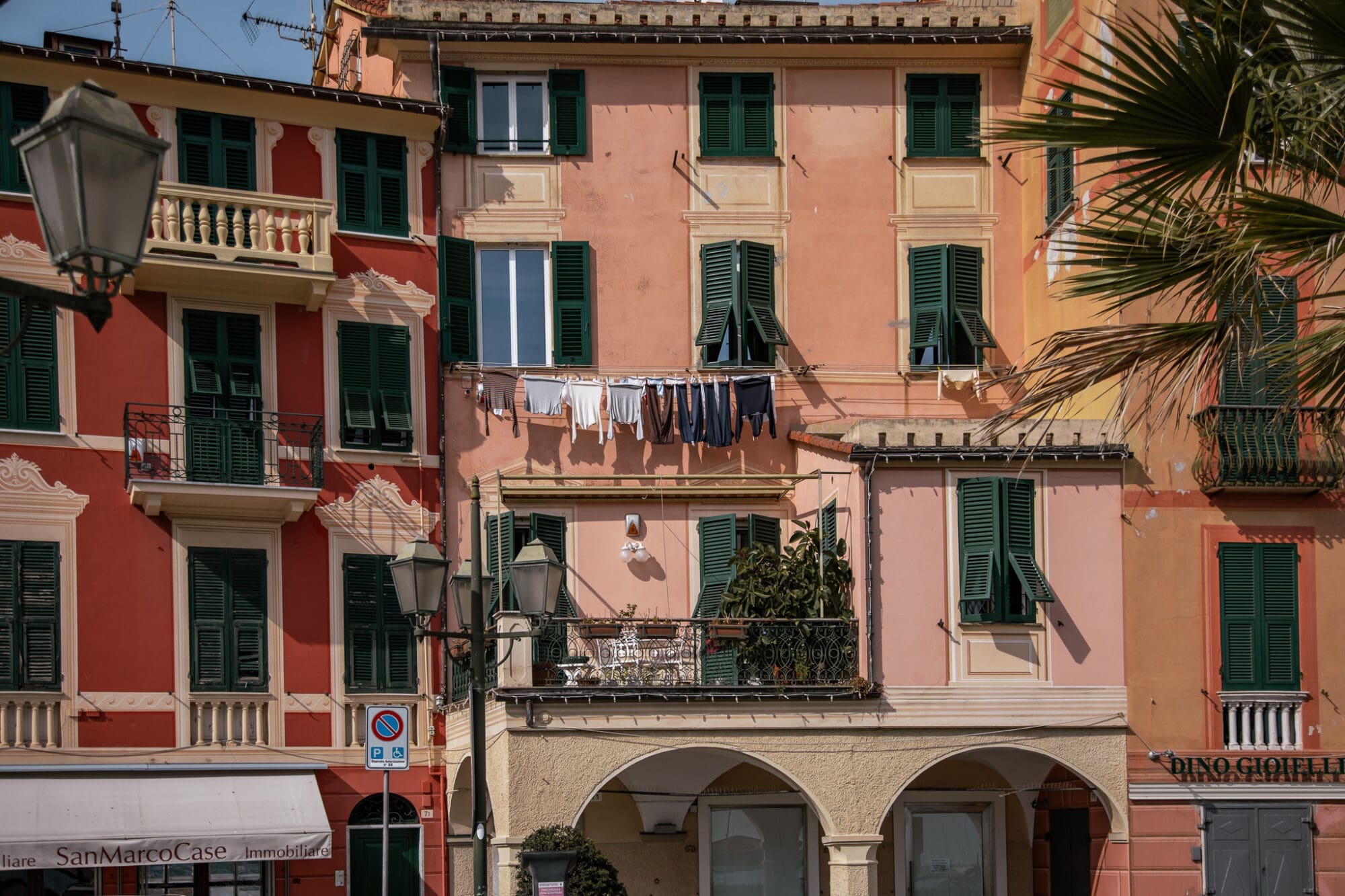 Colourful Houses in Santa Margherita Ligure, Italy