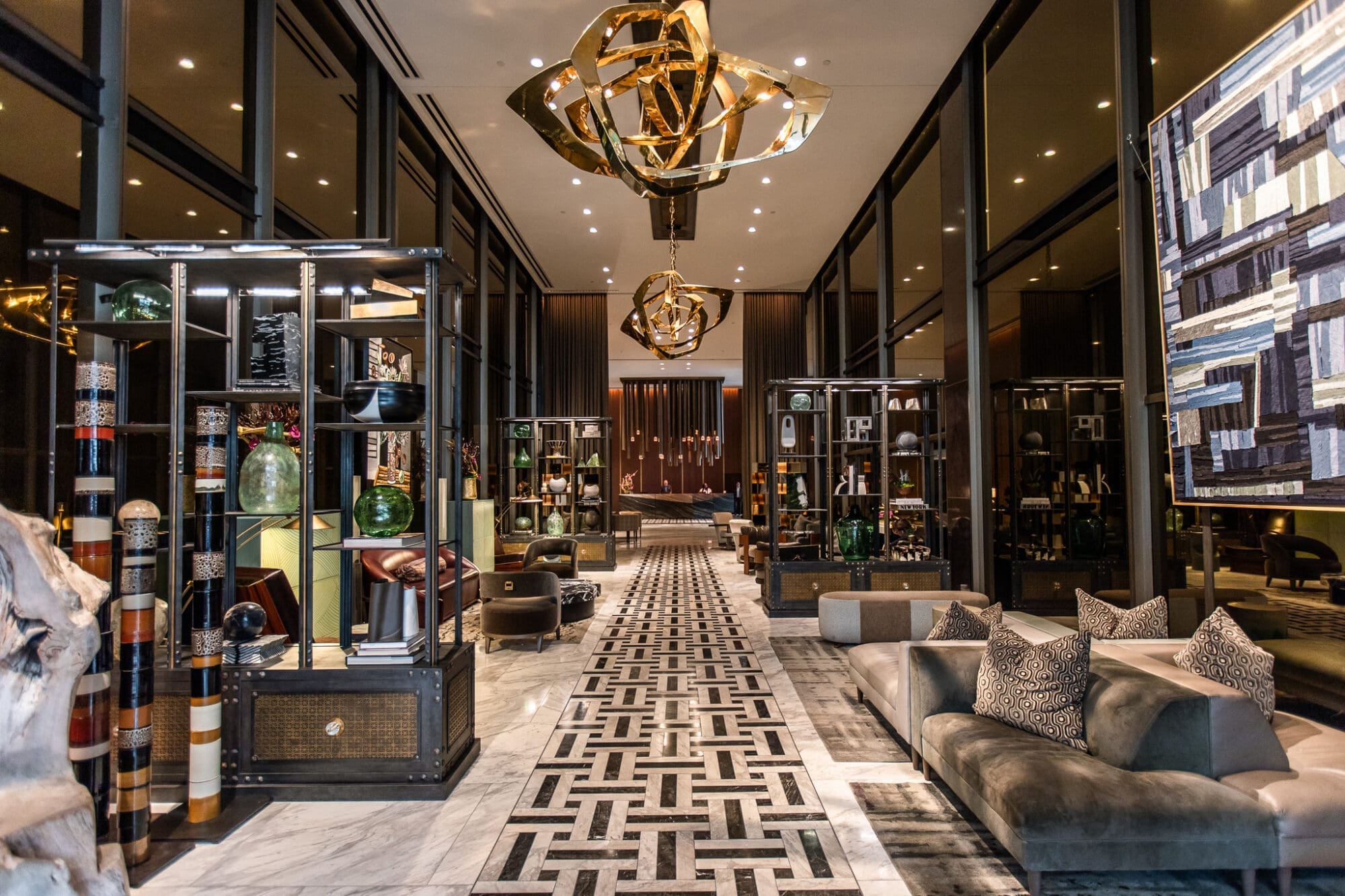 Lobby at the Thompson Hotel Dallas Texas