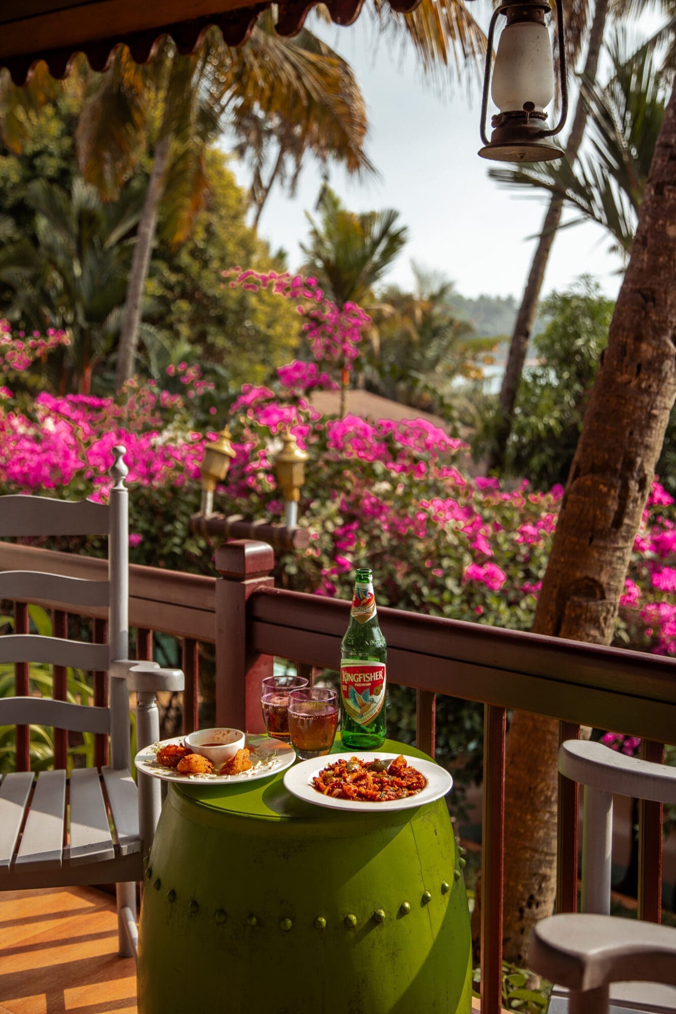 Fragrant Nature Resort Paravur Kollam Kerala Backwaters Hotel Room Service on the terrace