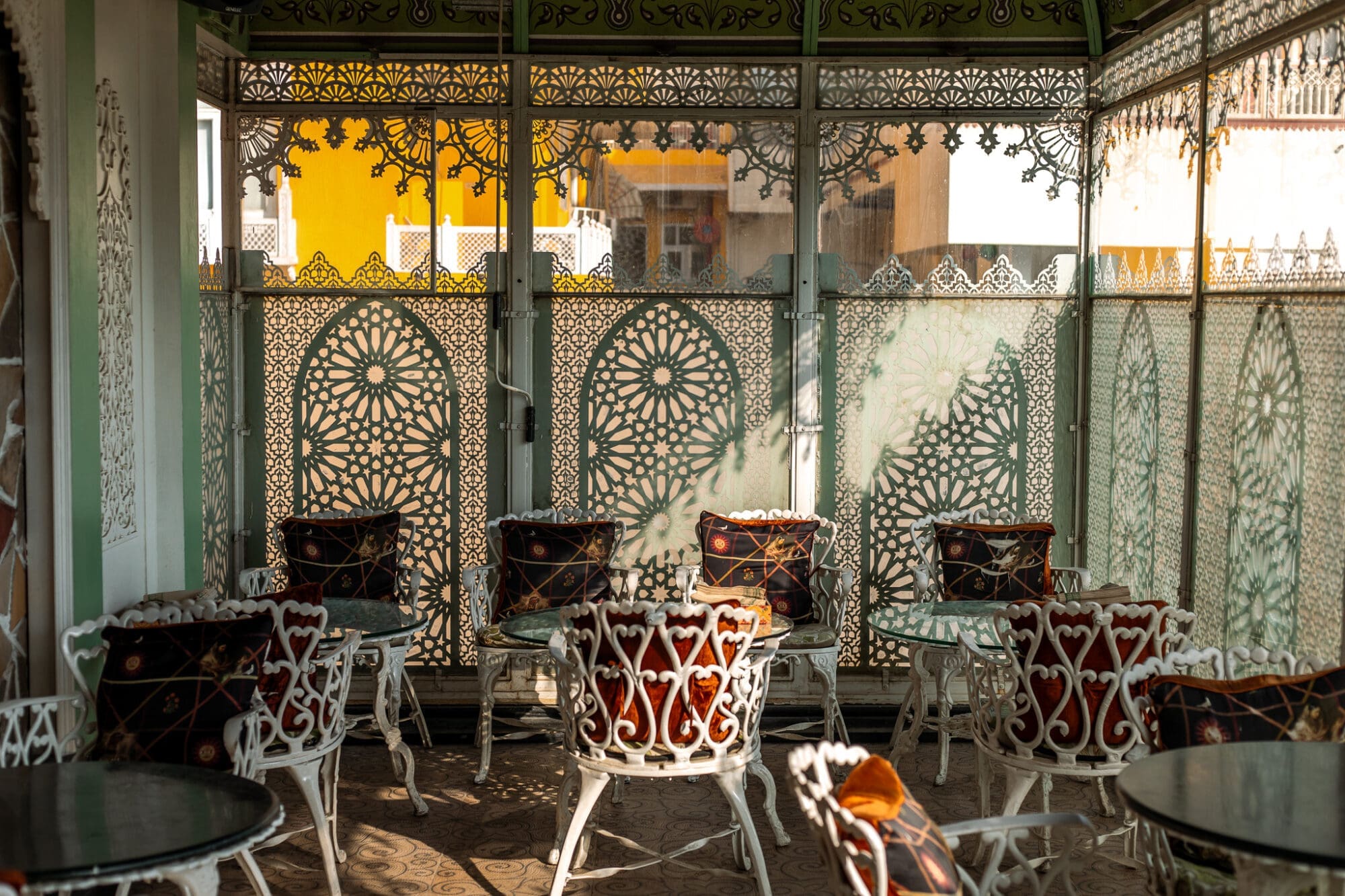 Native Cocktail Bar Interiors Jaipur Rajasthan India Outdoor Terrace