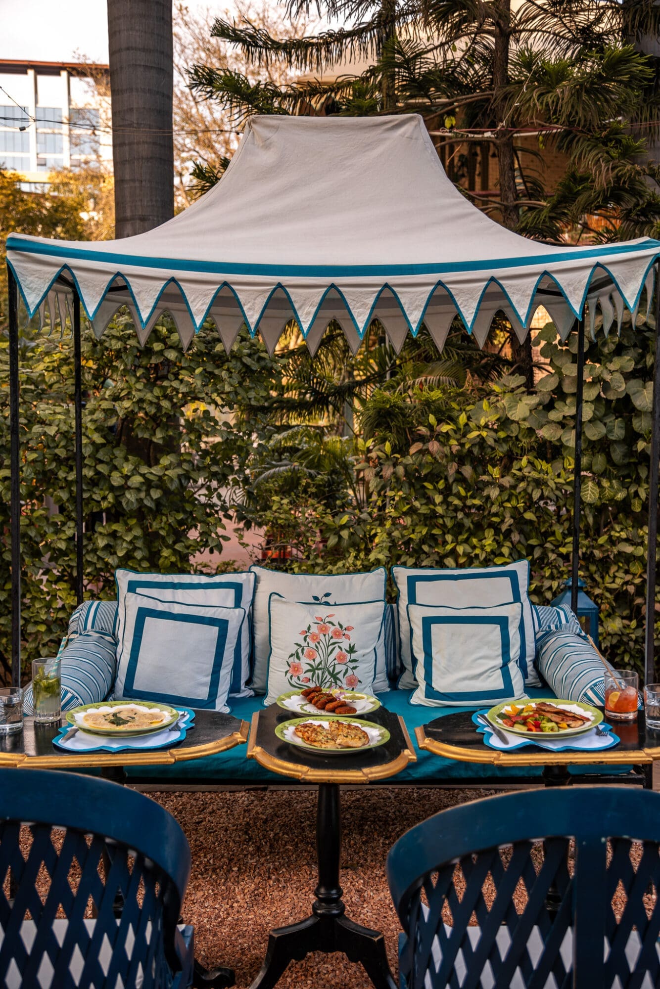 Outdoor Terrace Bar Palladio Restaurant Jaipur
