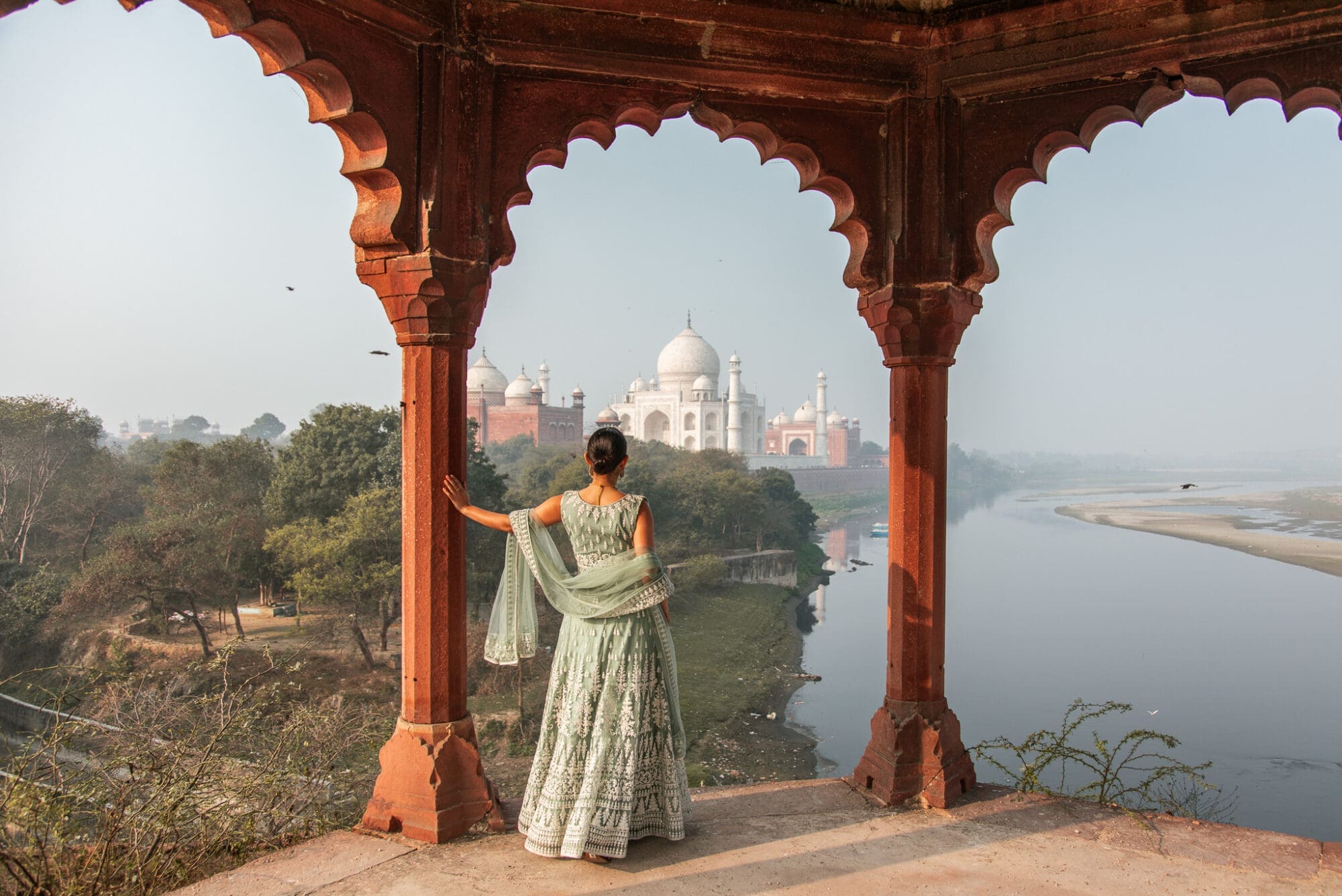 Taj View Agra Landscape India