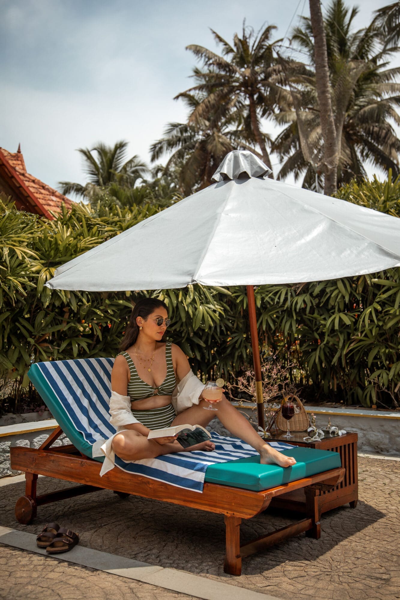 Poovar Island Resort Pool Area Sun Lounger Review Kerala India Hotels