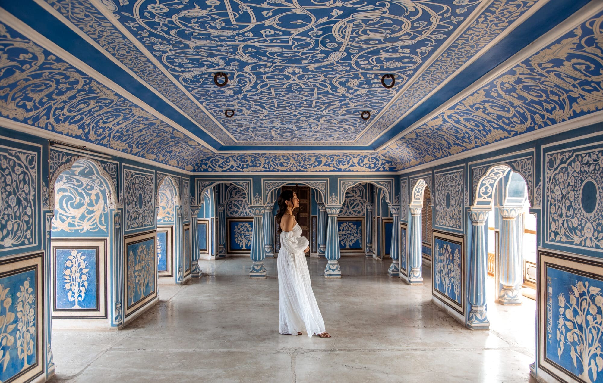 City Palace Blue Room Jaipur India Rajasthan