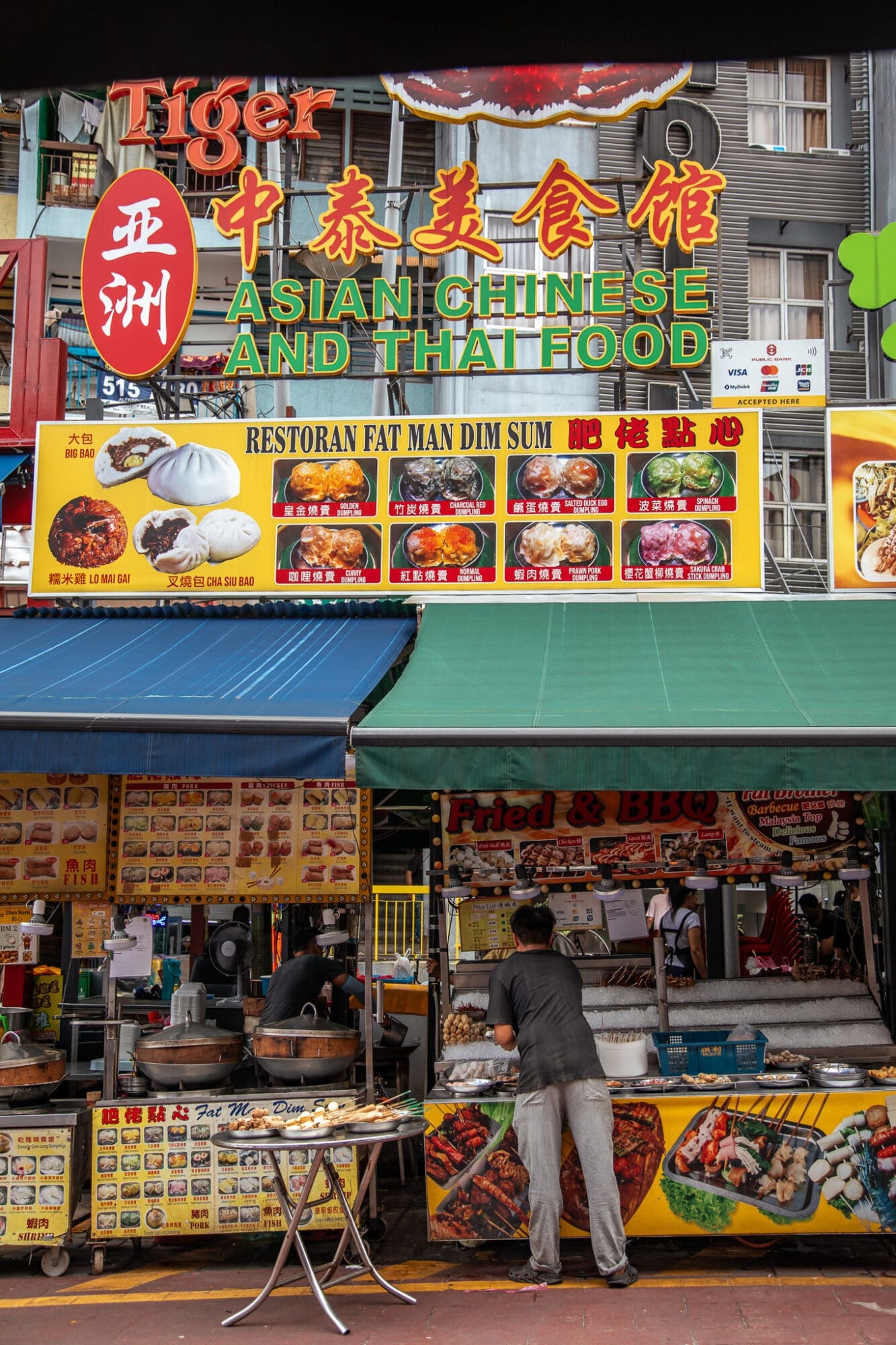 Jalan Alor Food Market Street in Bukit Bintang Kuala Lumpur Malaysia