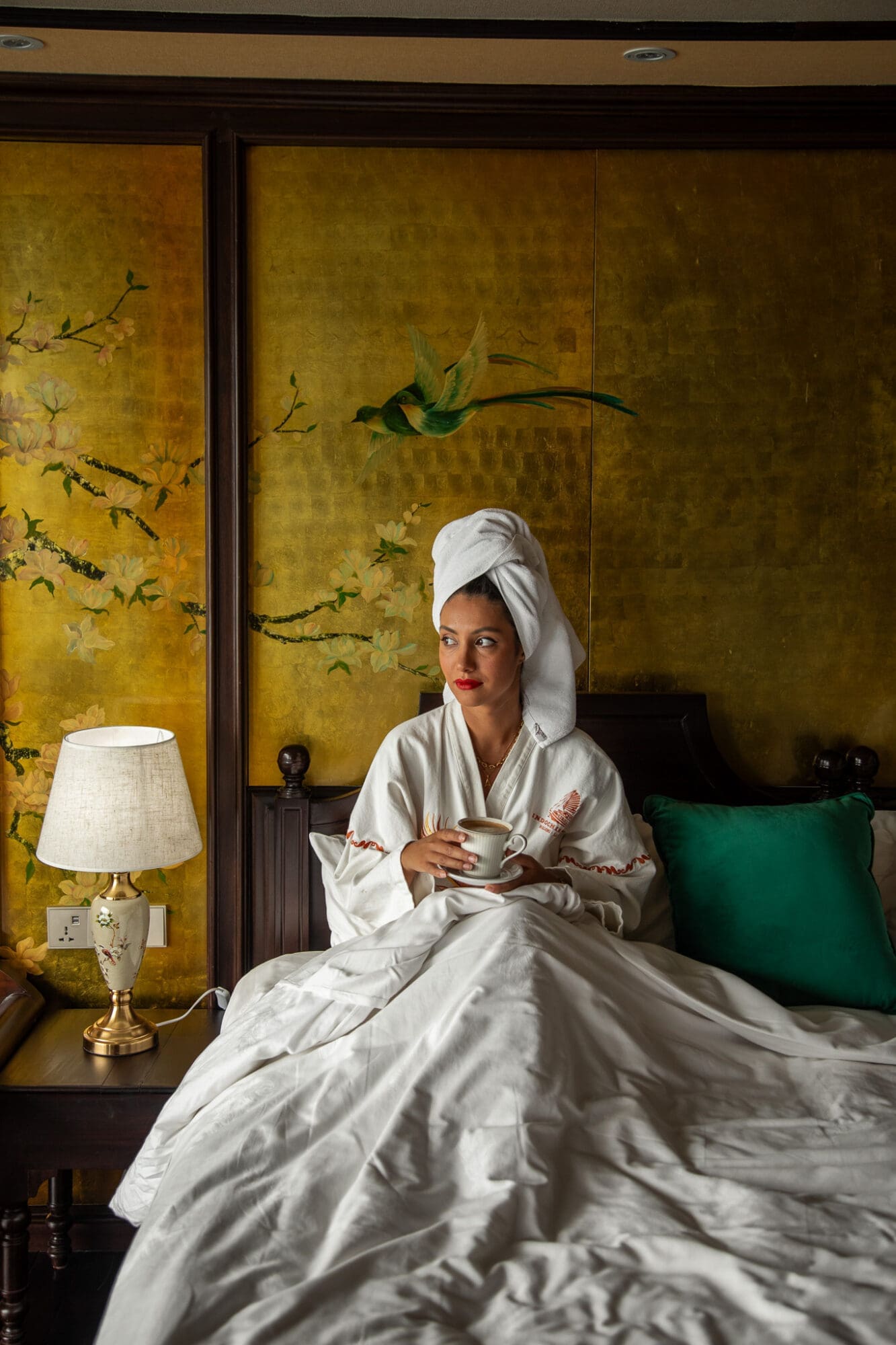 Coffee in bed Ha Long Bay Cruise Indochine Premium