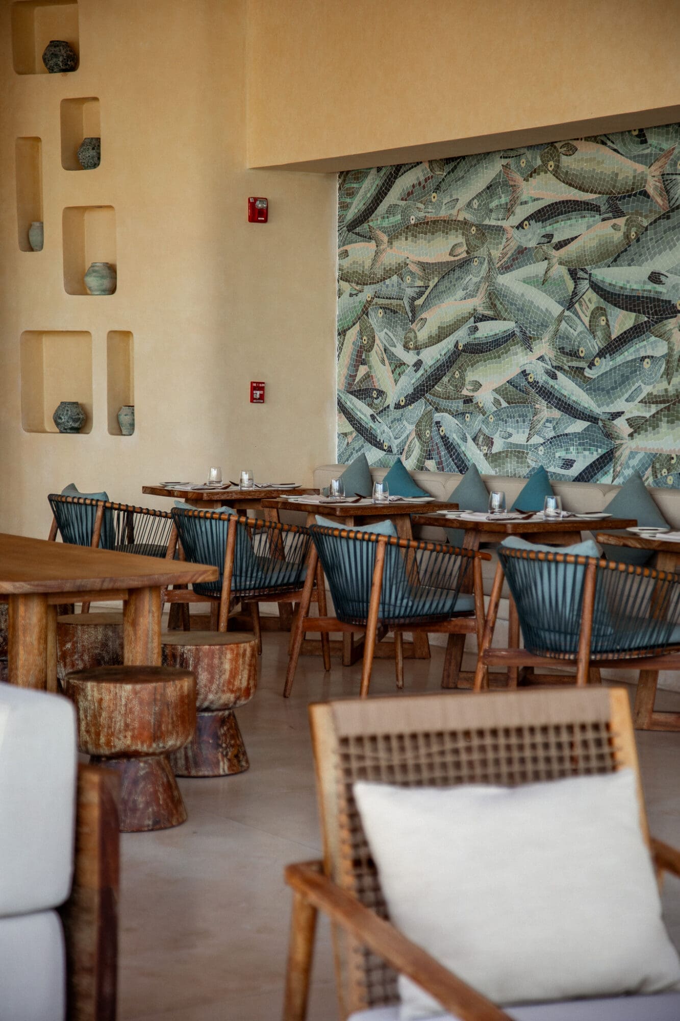 Fisherman Poolside Aesthetics Namia River Retreat Restaurant Fish Tiles