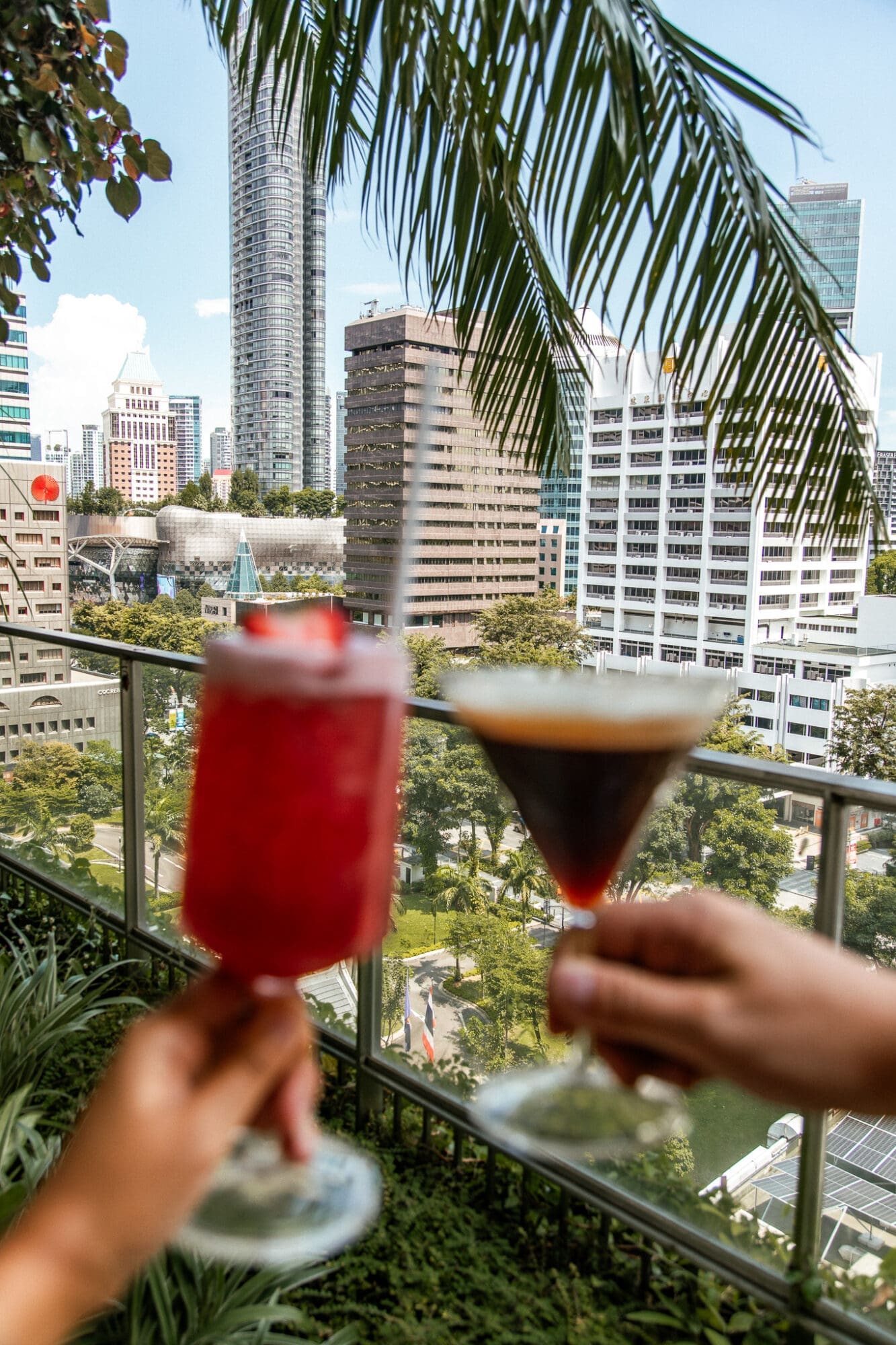 Pan Pacific Orchard Hotel Singapore Review - Cocktails by the pool