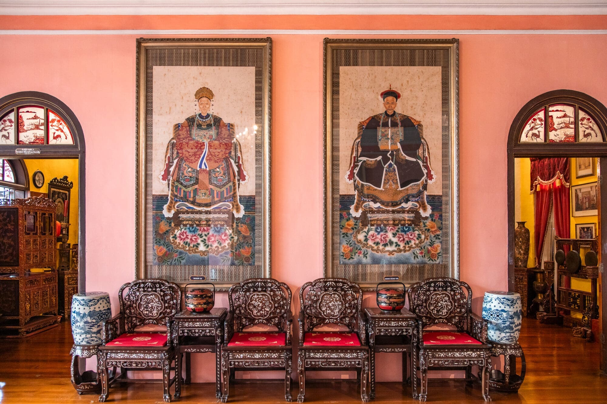 Pinang Perenakan Mansion George Town Penang Things to do Travel Guide Interiors Chairs and paintings