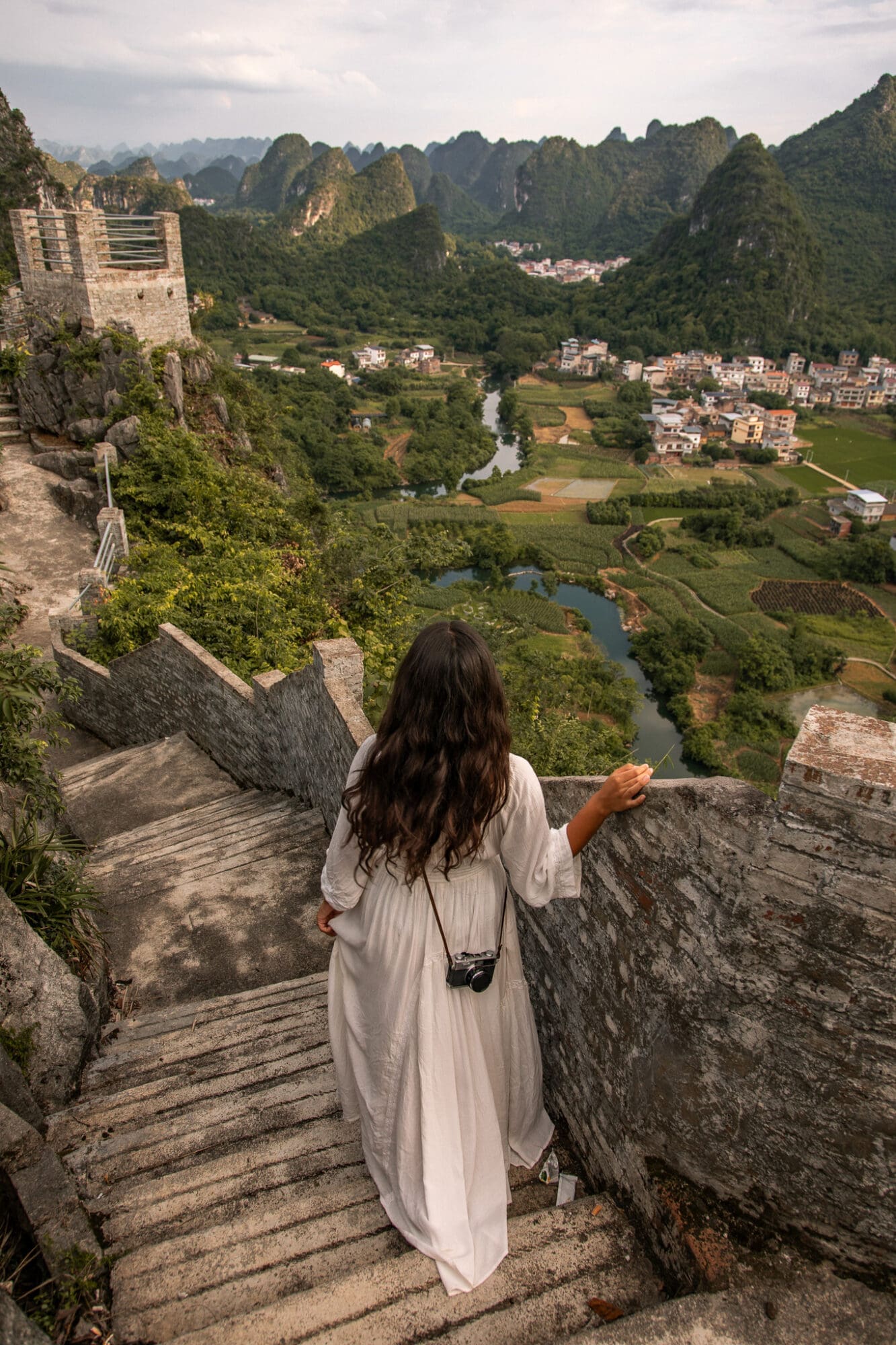 Cuiping Wuzhi Hill Guilin Yangshuo Sunset Viewpoint Vista
