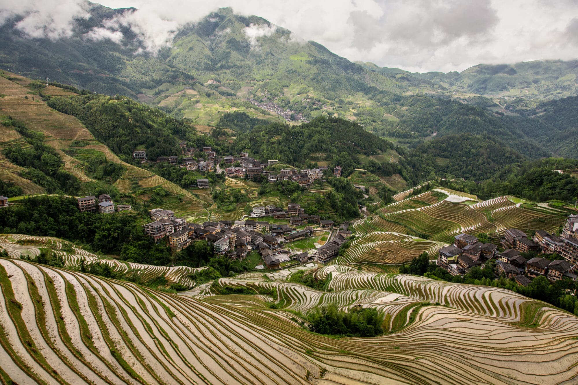 Longji Rice Terraces View from the large scalethousand layer terrace viewing point Things to do in Guilin Guangxi