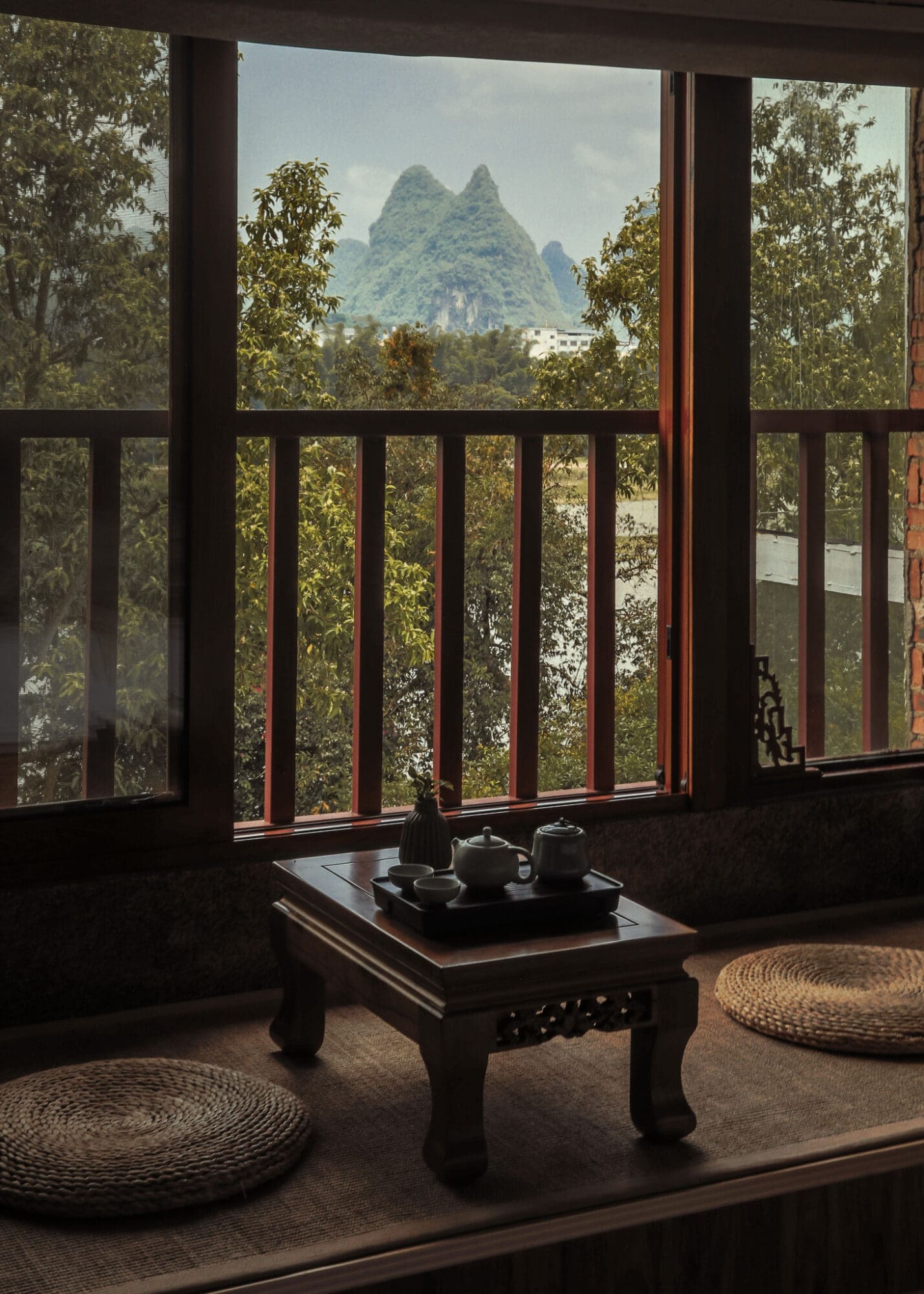 Riverview Hotel Window View Where to stay in Yangshuo Guilin Guangxi China