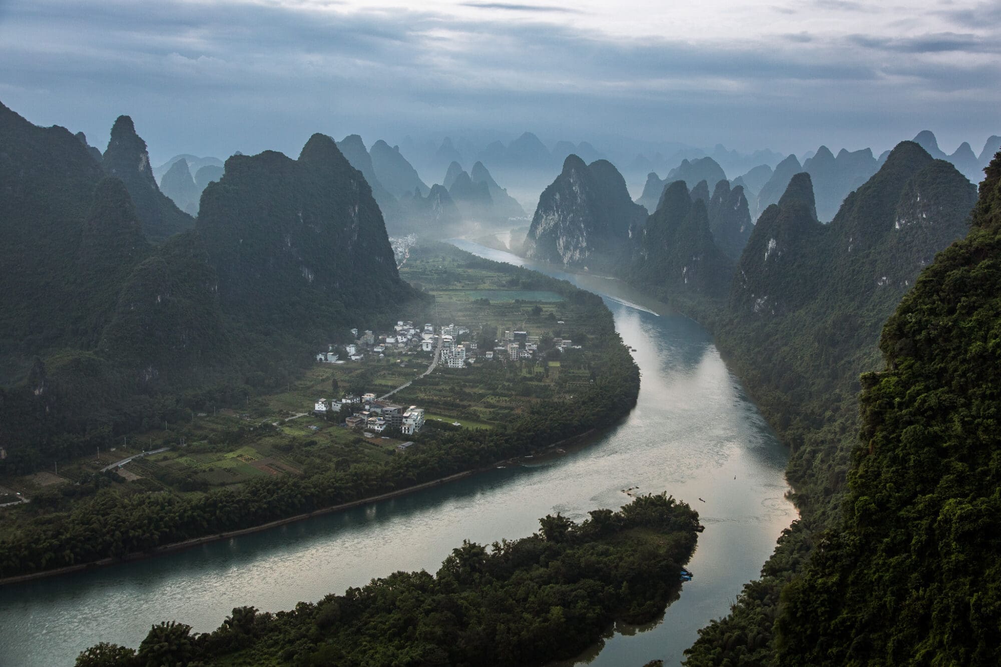 Xianggong Mountain View Yangshuo Guilin Day Trip Sunrise