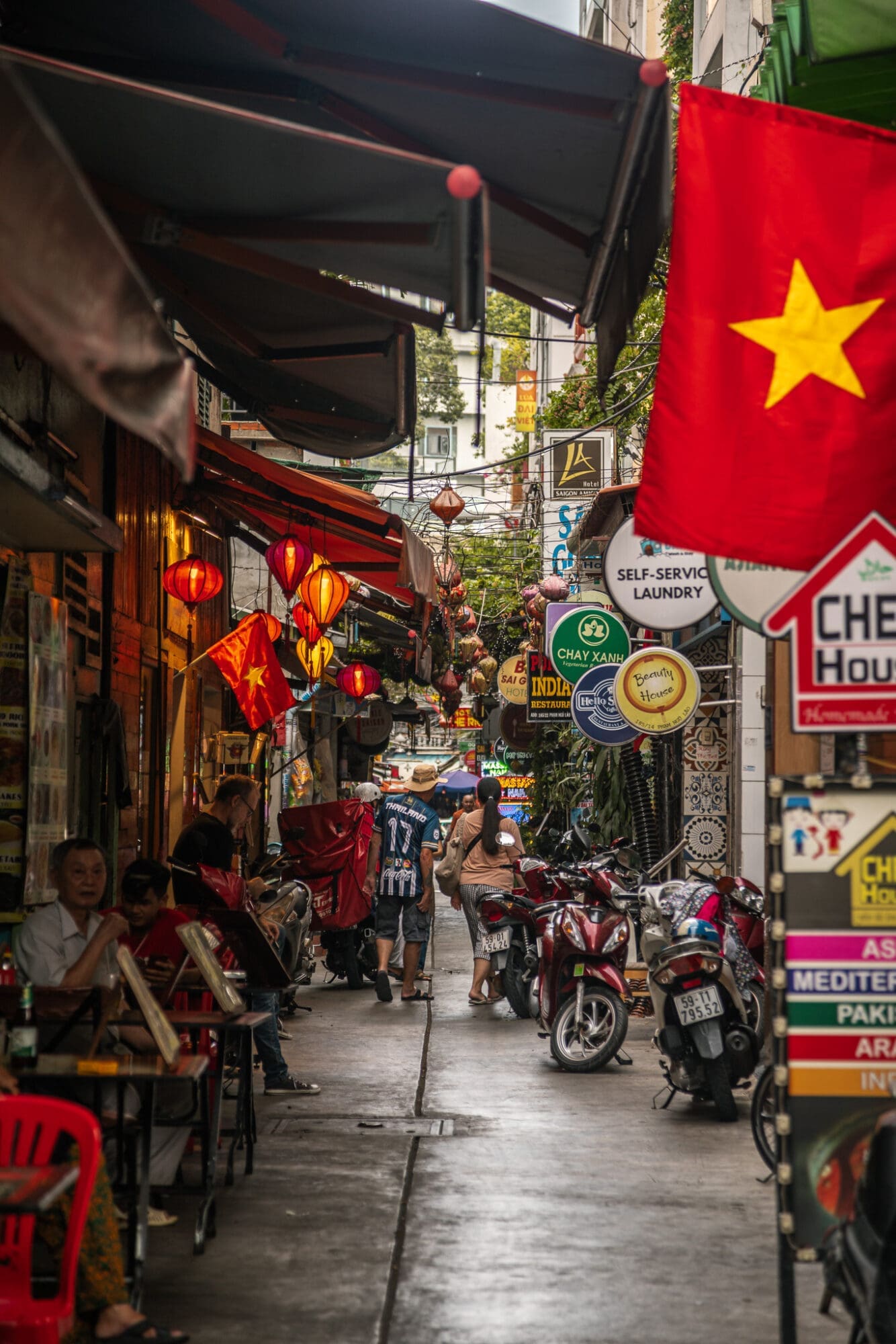 Backstreet of Ho Chi Minh City Saigon Vietnam