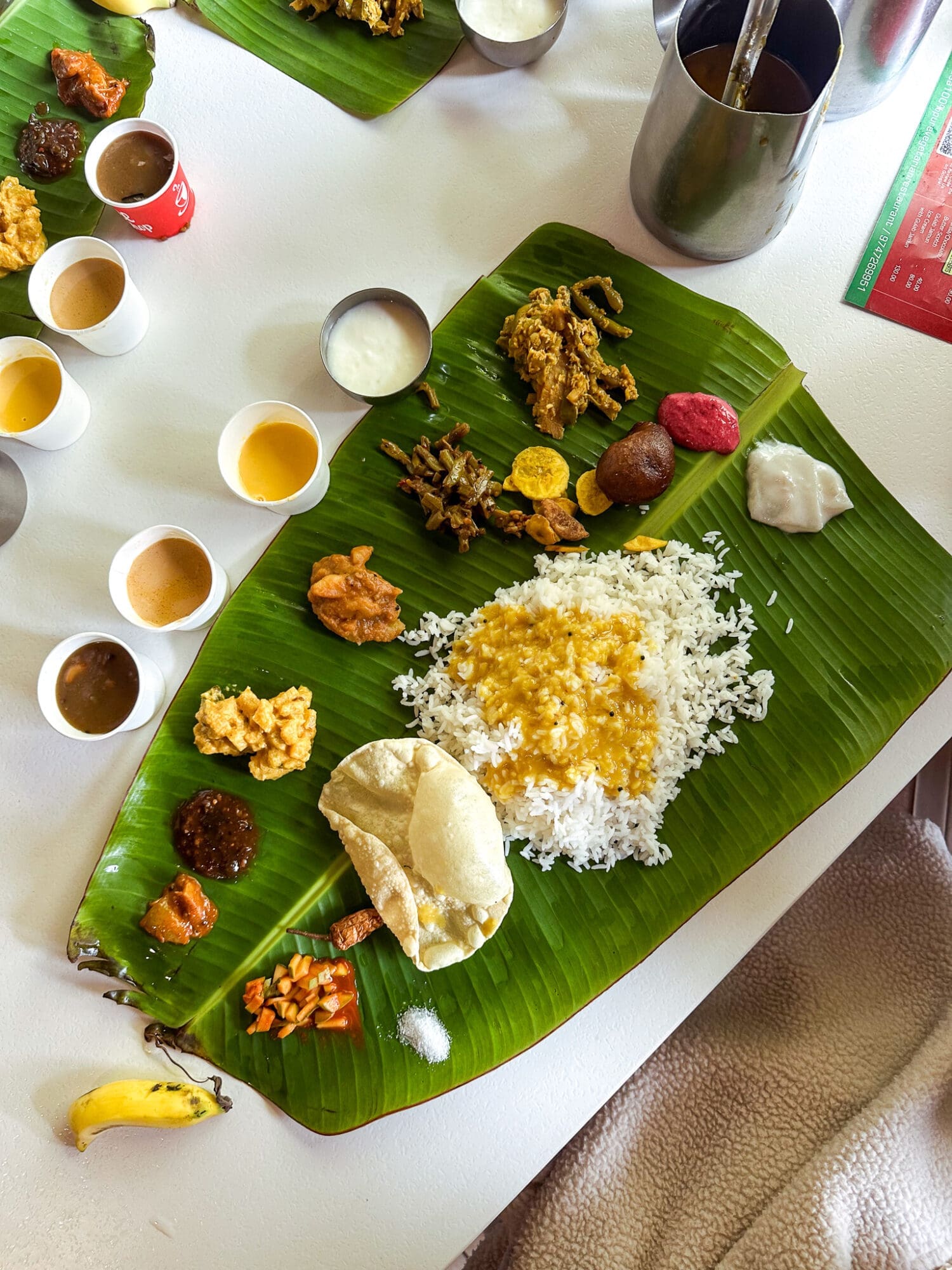 Kerala Banana Leaf Meal Munnar India