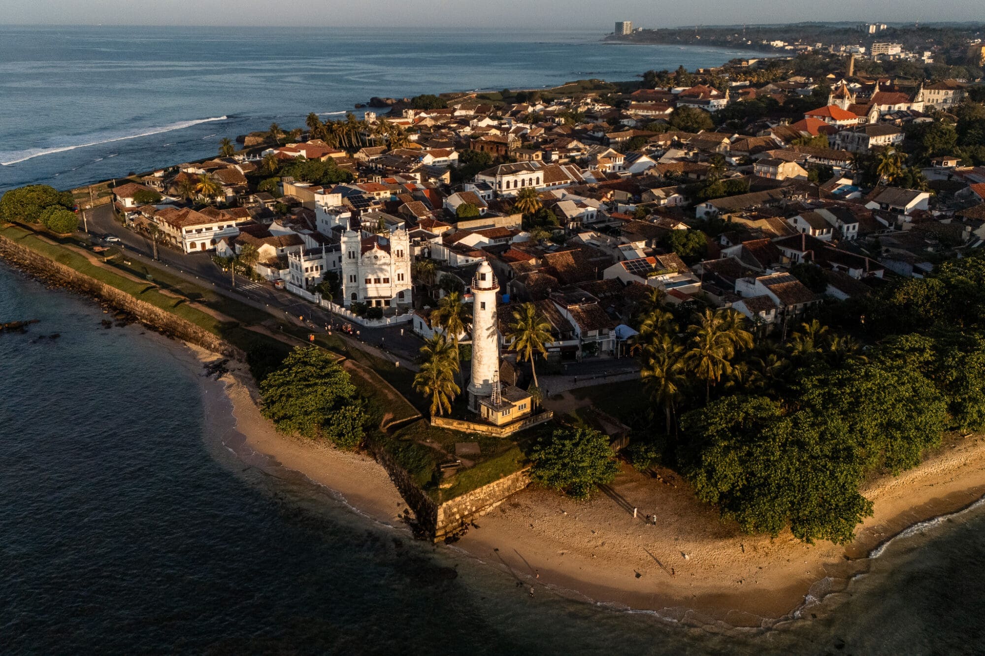 Galle Fort Lighthouse Drone Photograph Sri Lanka