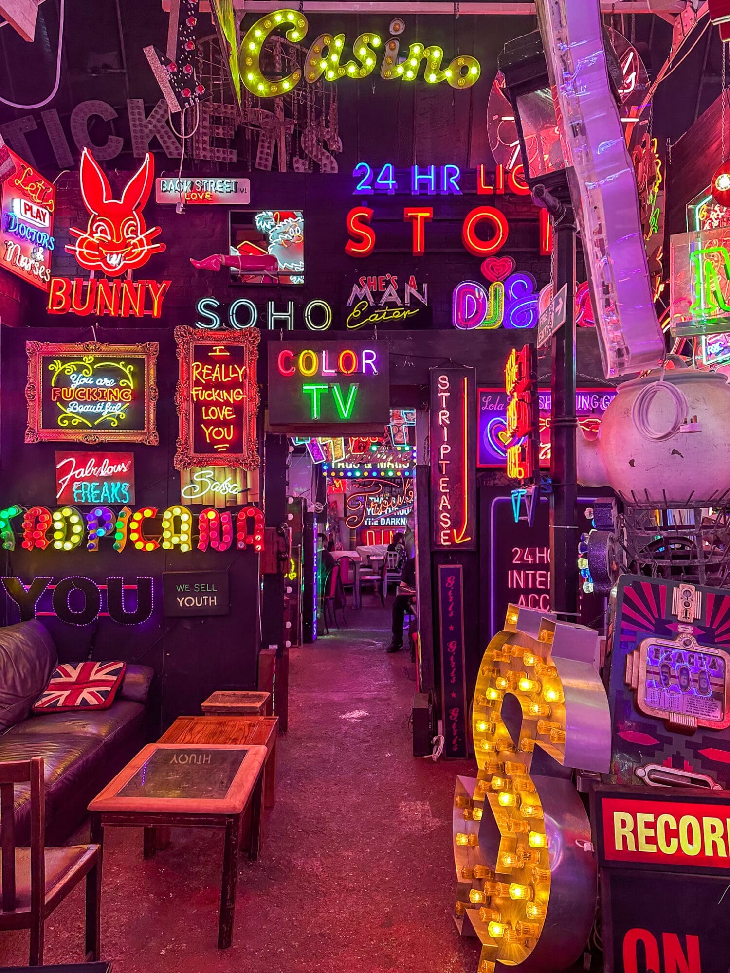 God's Own Junkyard Walthamstow Neon Light Museum Things to do in Walthamstow Interiors