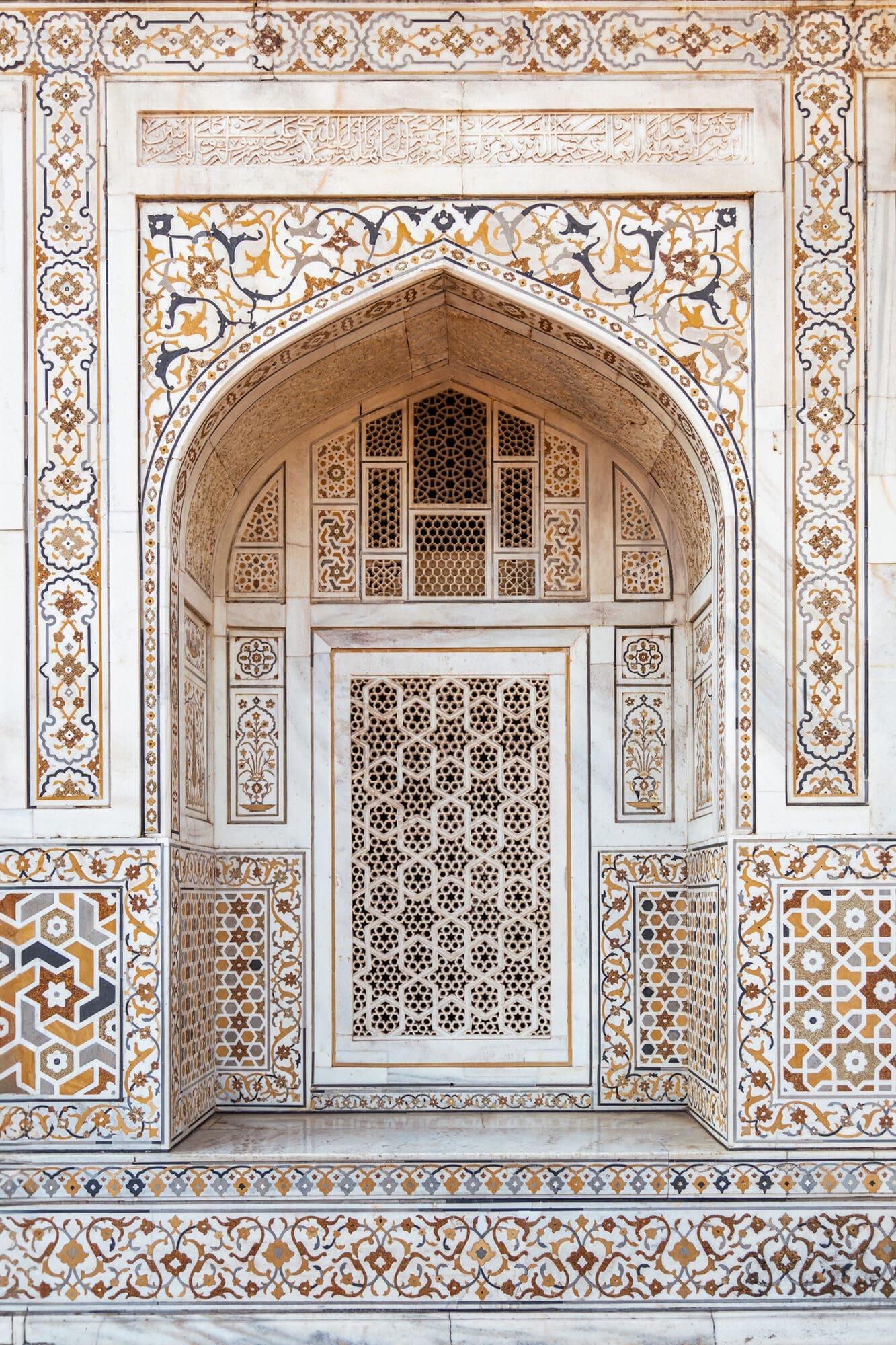 Baby Taj Agra Mosaic Tiled Arch India Two Week Itinerary
