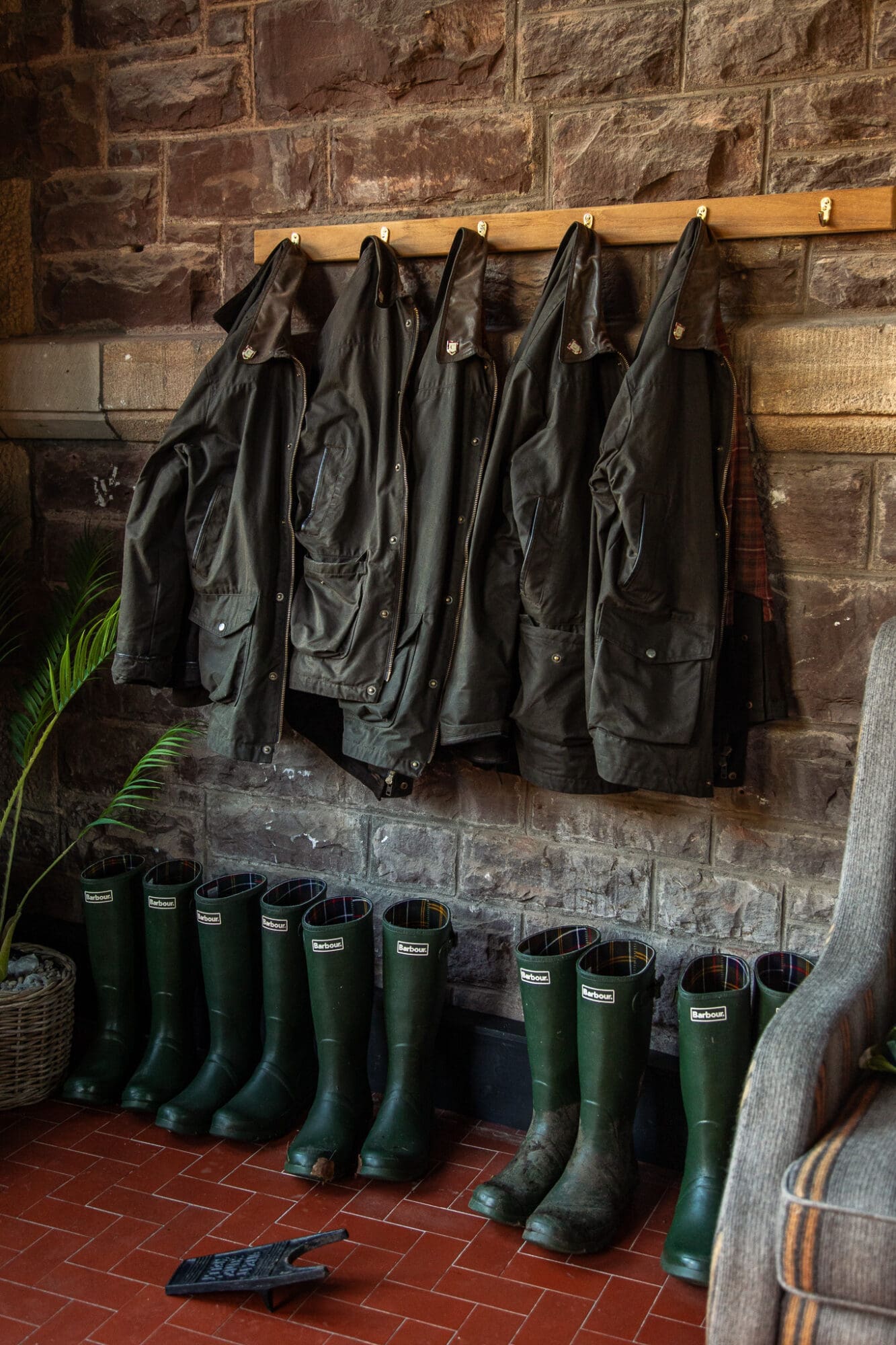 Barbour Wellies and Wax Jackets at Cromlix Hotel Dunblane Scotland