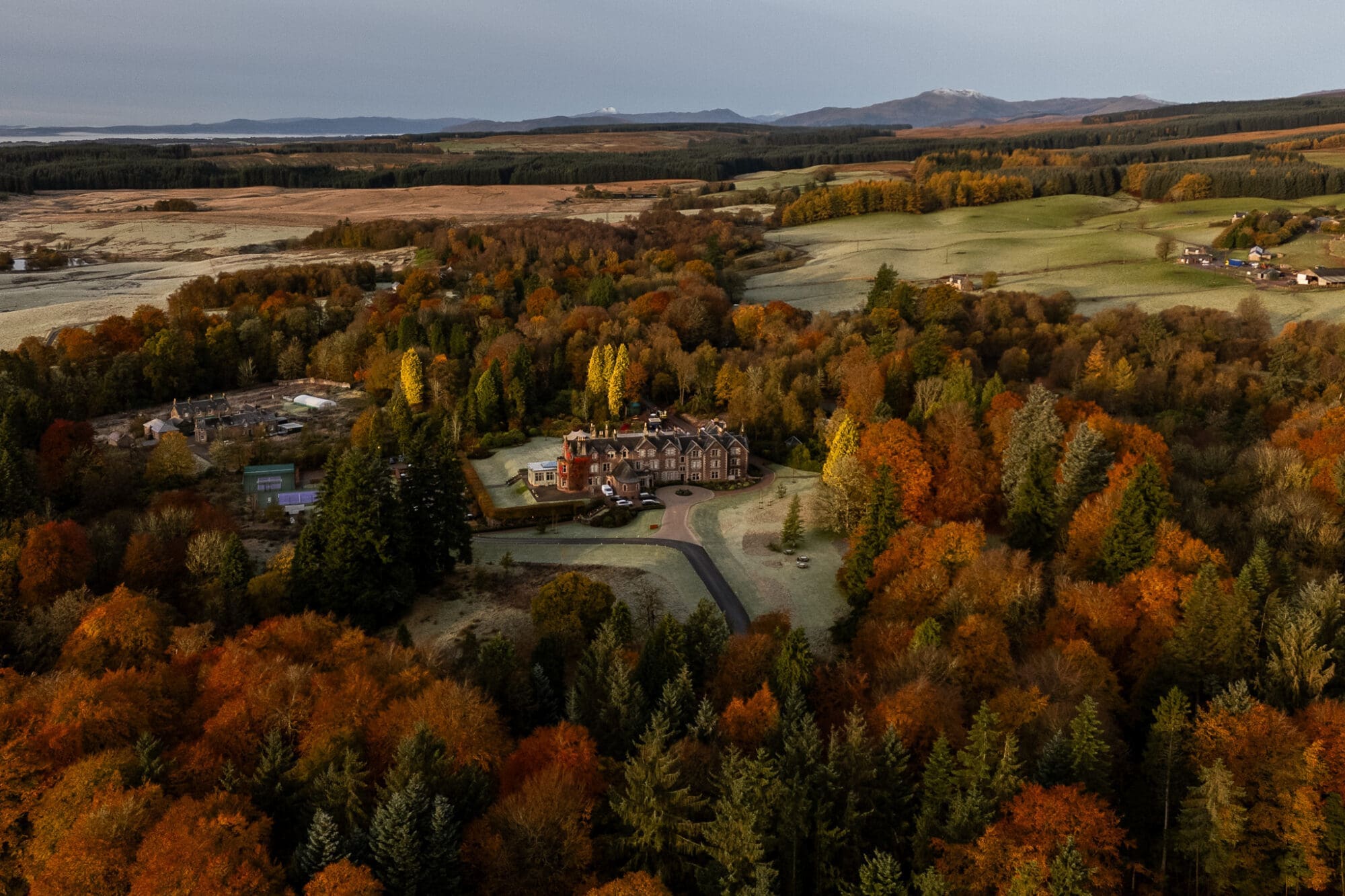 Cromlix Hotel Review Grounds in Autumn Scotland Luxury Hotels