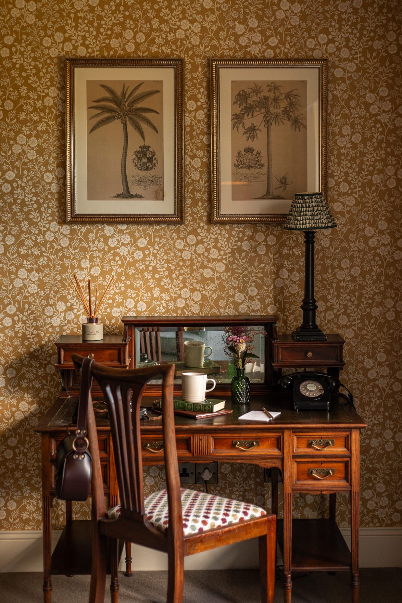 Desk Interiors of the Hyssop Suite at Cromlix Hotel Scotland