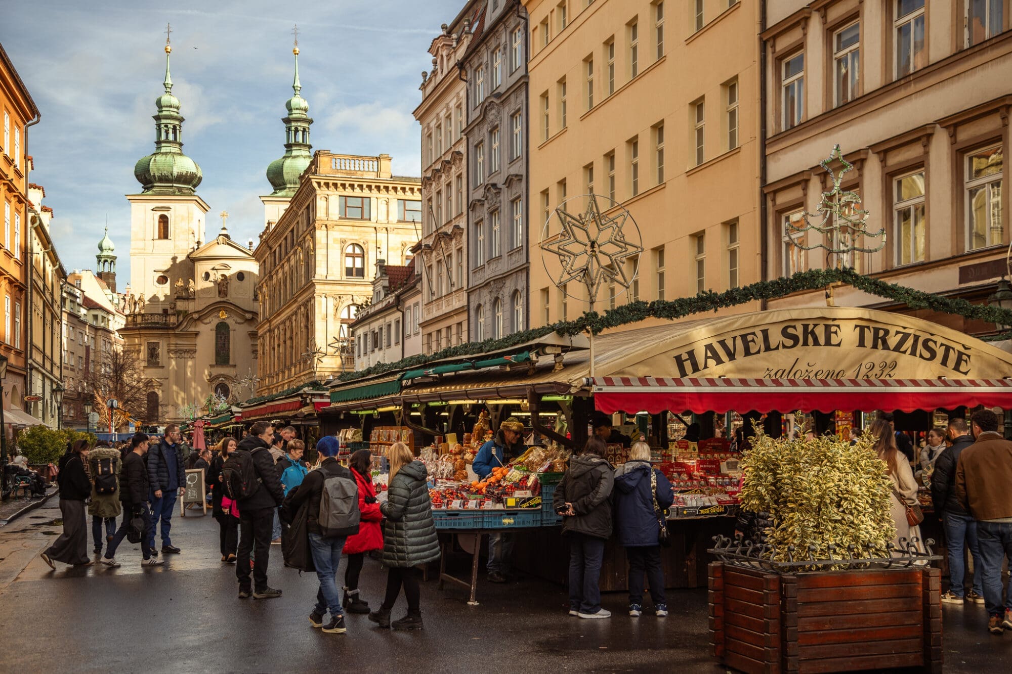 Havelský Market Christmas Prague Landscape