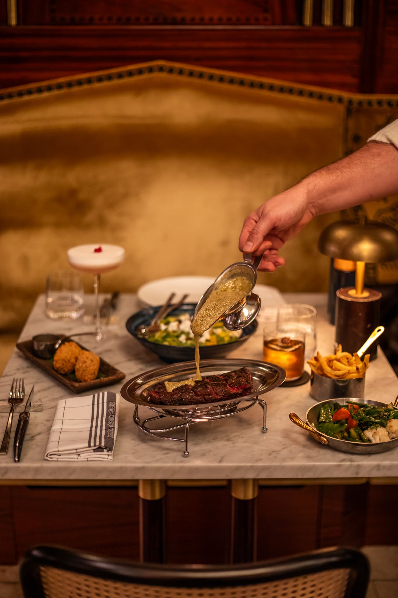 Le Petit Beef Bar Prague Dining Restaurant Interiors Christmas Tree Steak Frites