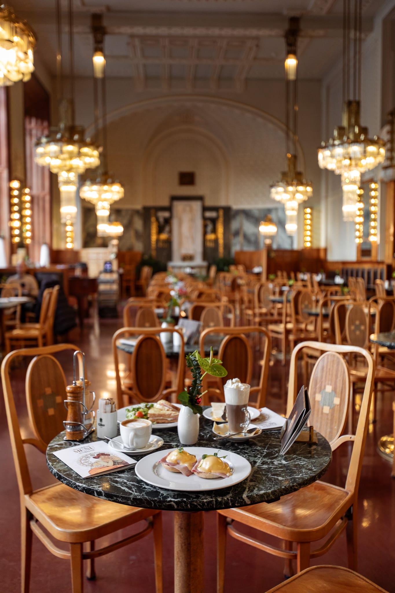 Obecni Dum Cafe at the Municipal Hall Prague Breakfast