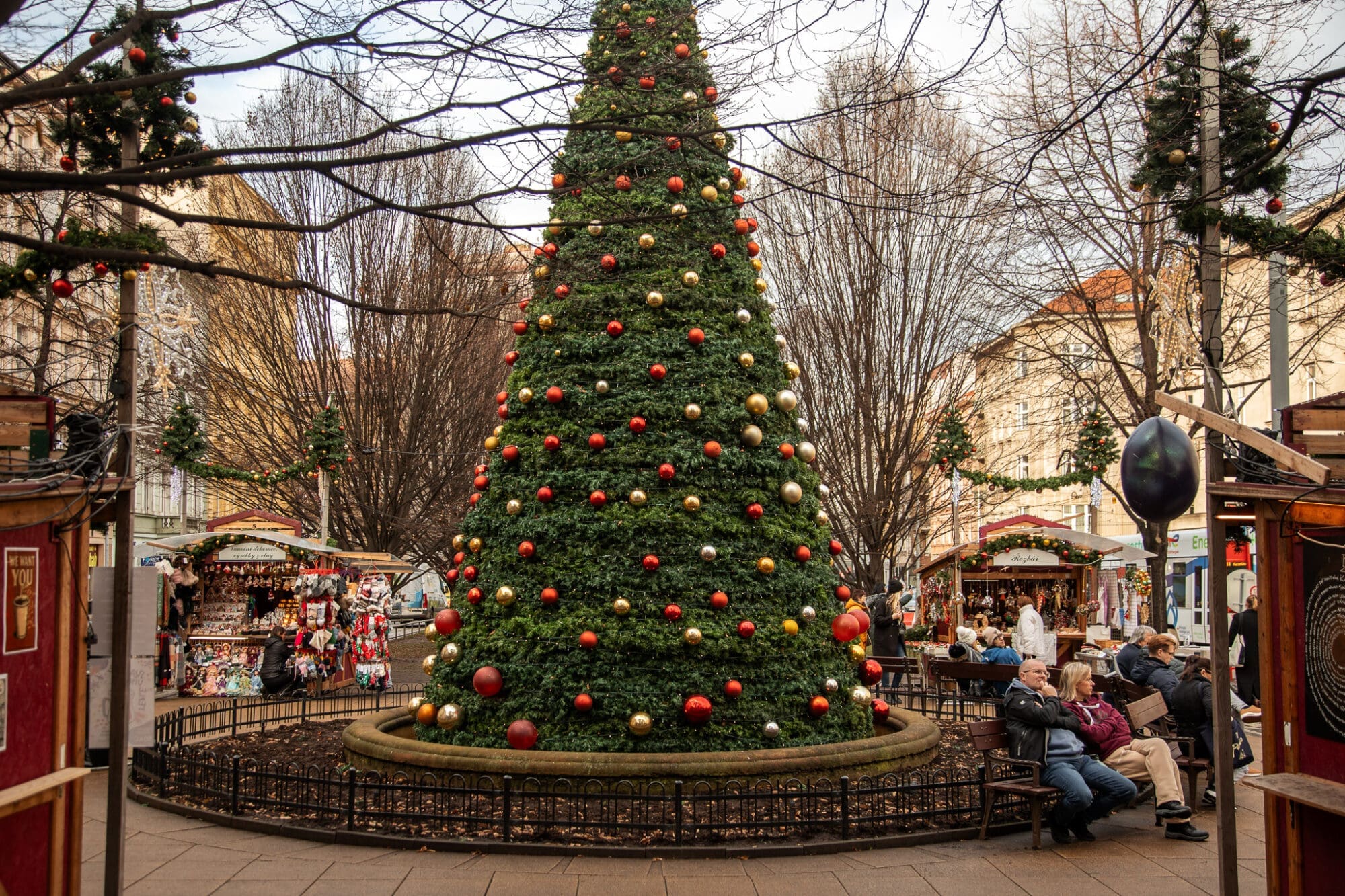 Tylovo Christmas Market Prague Christmas Tree