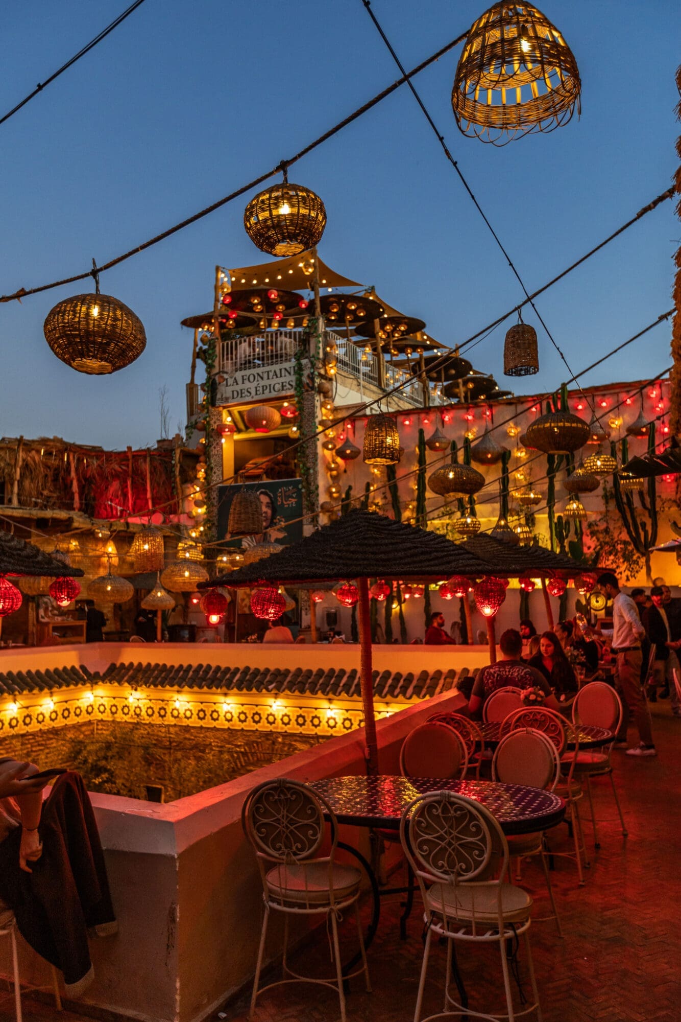 La Fountaine Des Epices Rooftop Restaurant Marrakech