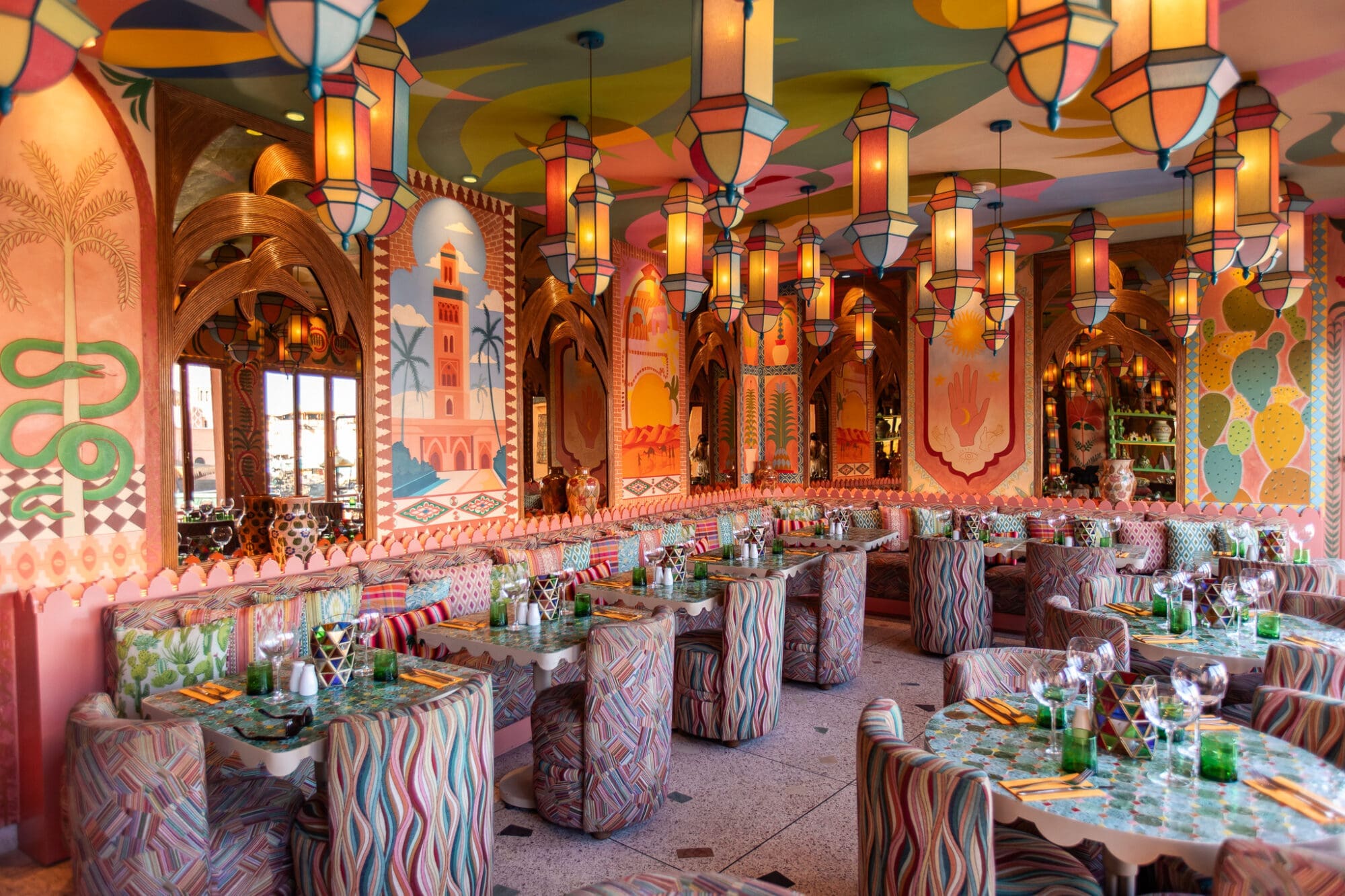 Mo-Mo Restaurant Rooftop Marrakech Morocco Interiors