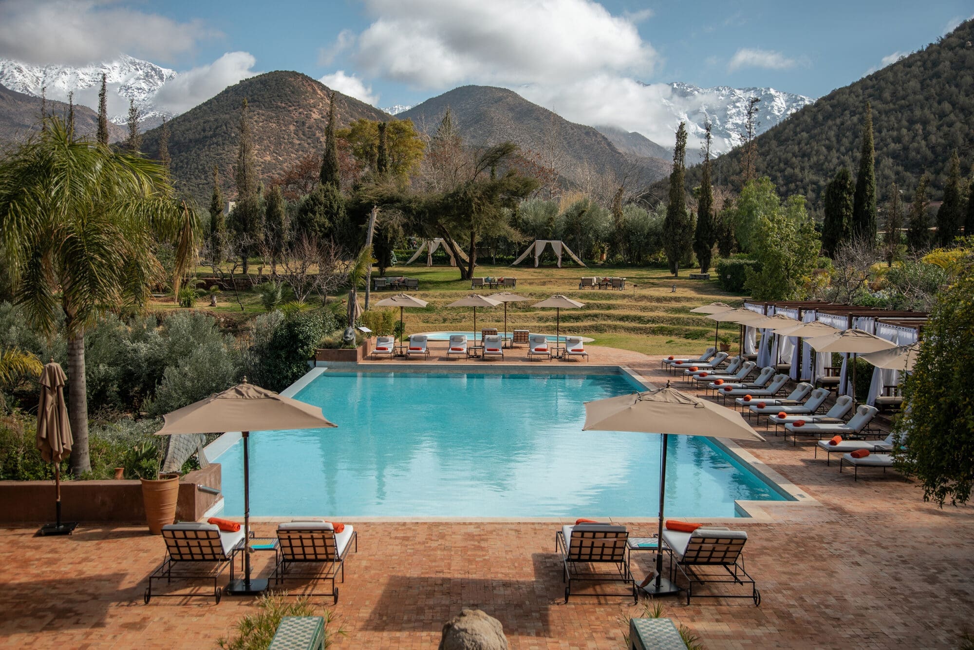 Pool Atlas Mountains View Kasbah Tamadot Luxury Hotel Virgin Limited Edition Morocco