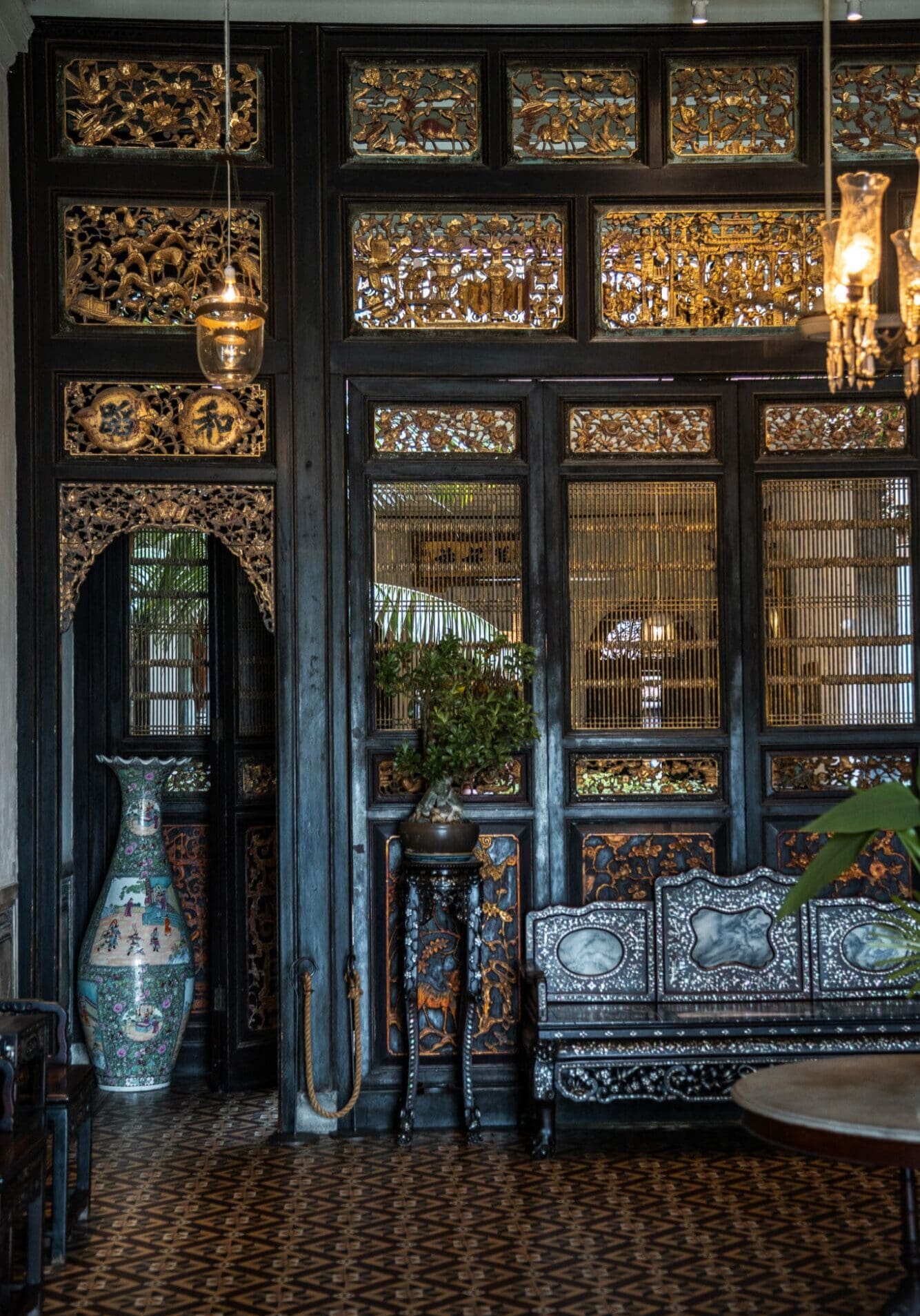 Cheong Fatt Tze Mansion The Blue Mansion Interior George Town Penang Malaysia