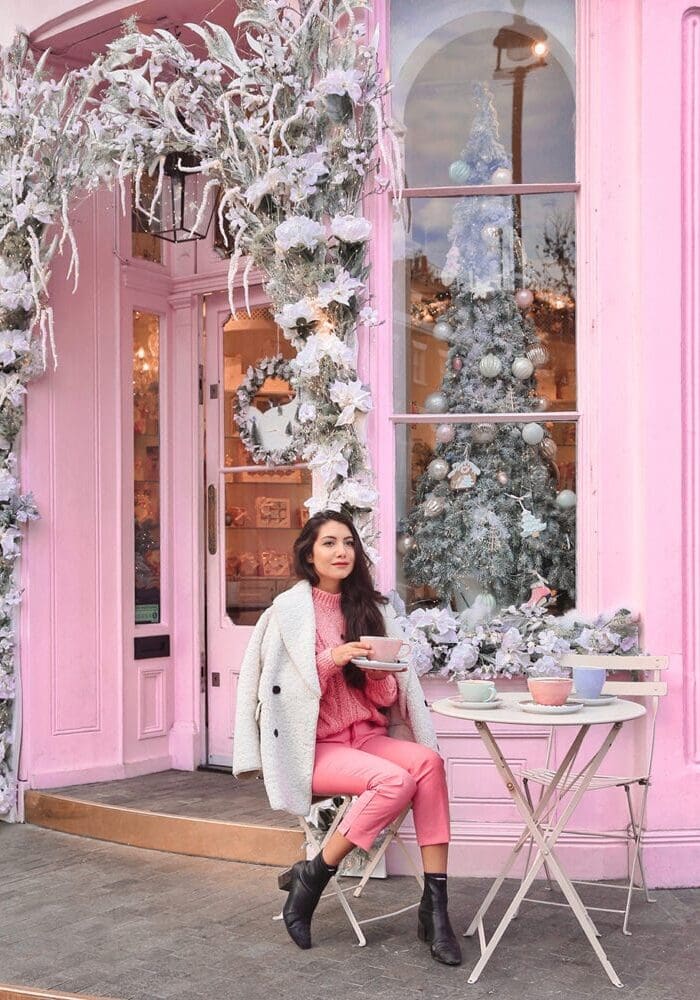 Elizabeth Street London Christmas Displays London Instagram Guide Peggy Porschen Pink