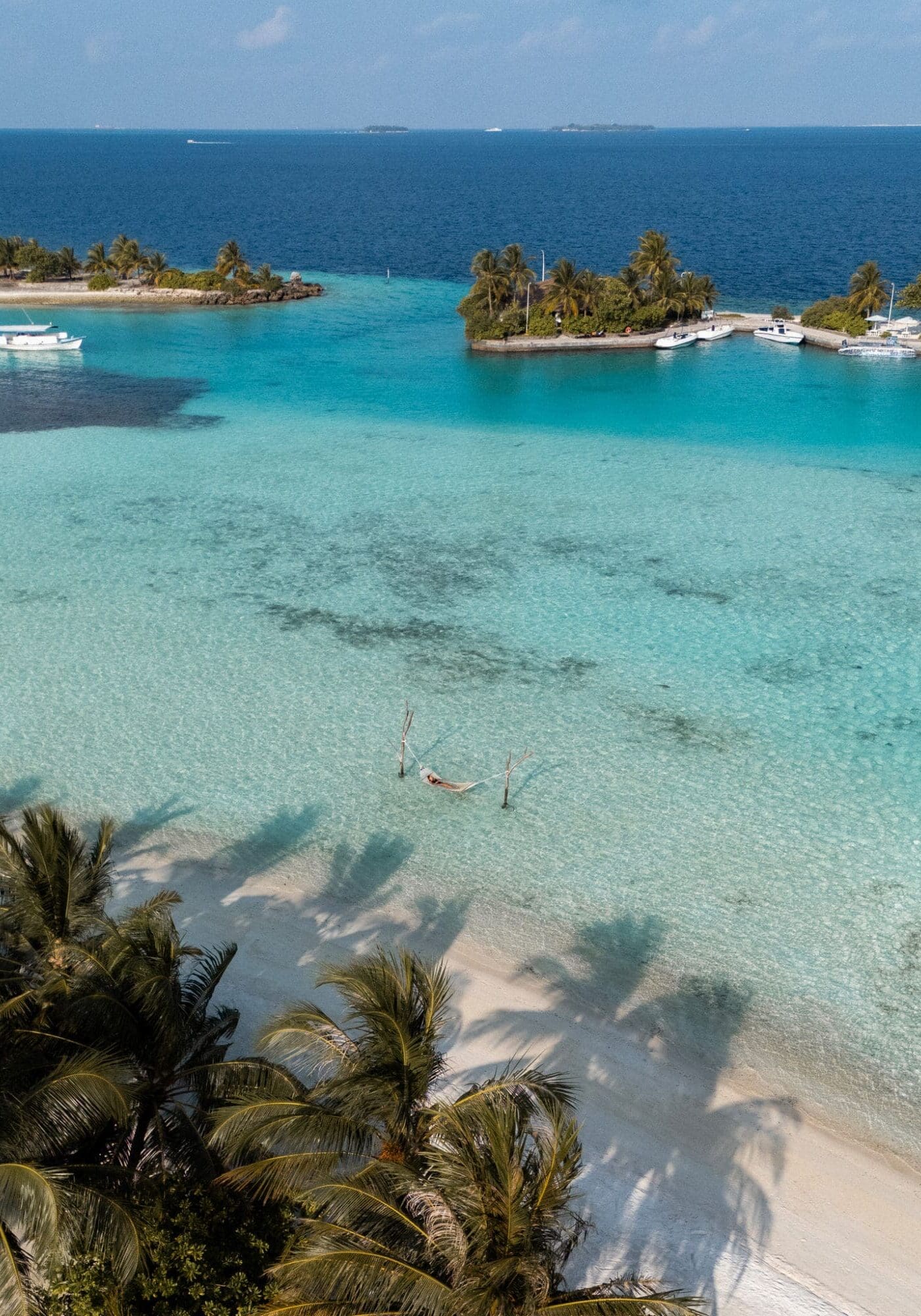 Hammock over water at Villa Nautica Maldives