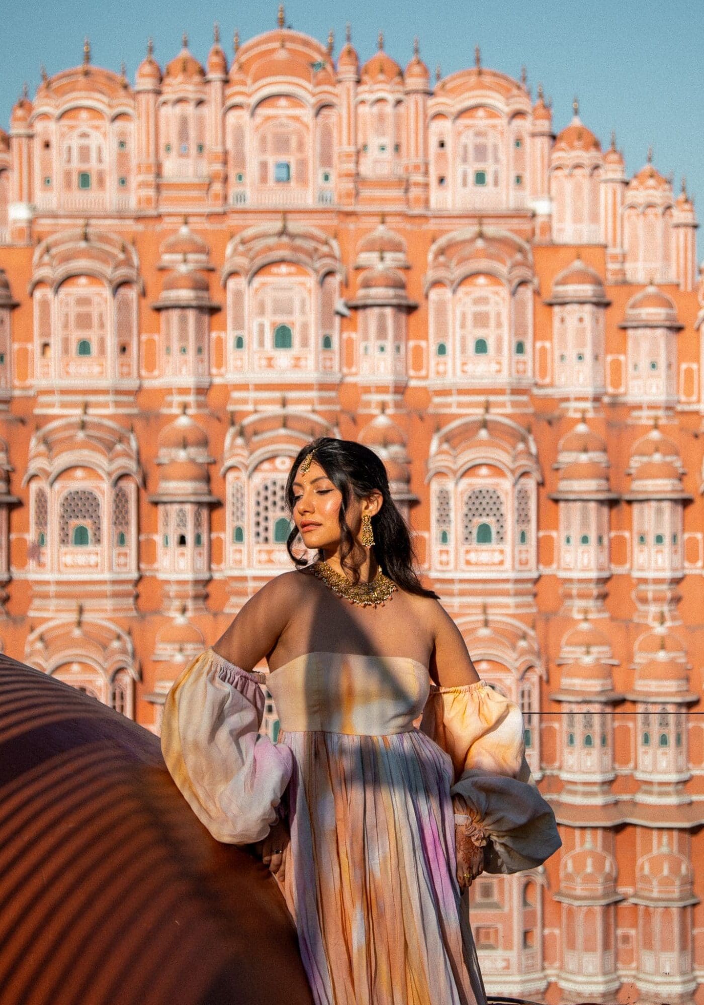 Hawa Mahal Exterior Pink City Jaipur things to do Rajasthan India View Tattoo Cafe Indian Outfit